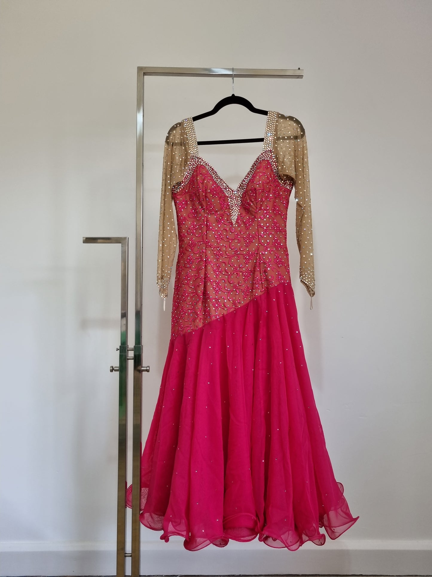 Fancy Fashions Inc Vintage Pink Sweetheart Neckline Dress UK 6 - Vintage Appreciation Society