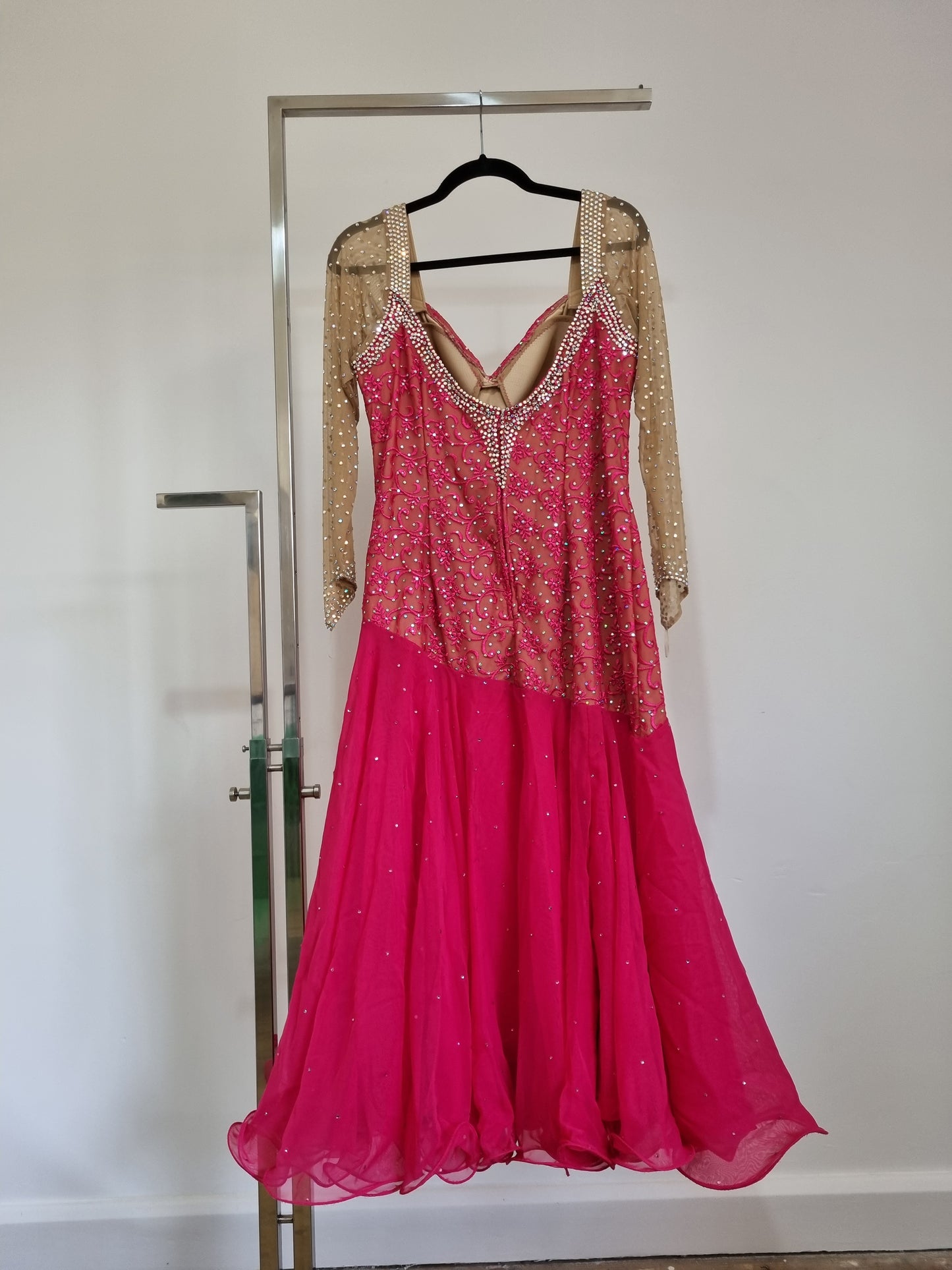 Fancy Fashions Inc Vintage Pink Sweetheart Neckline Dress UK 6 - Vintage Appreciation Society