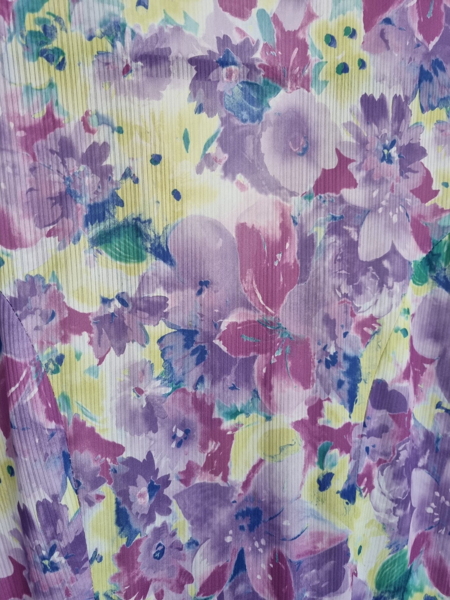 Summer Shirt Dress Vintage Purple, Bright Yellow and Green Floral Button Down 16 - Vintage Appreciation Society