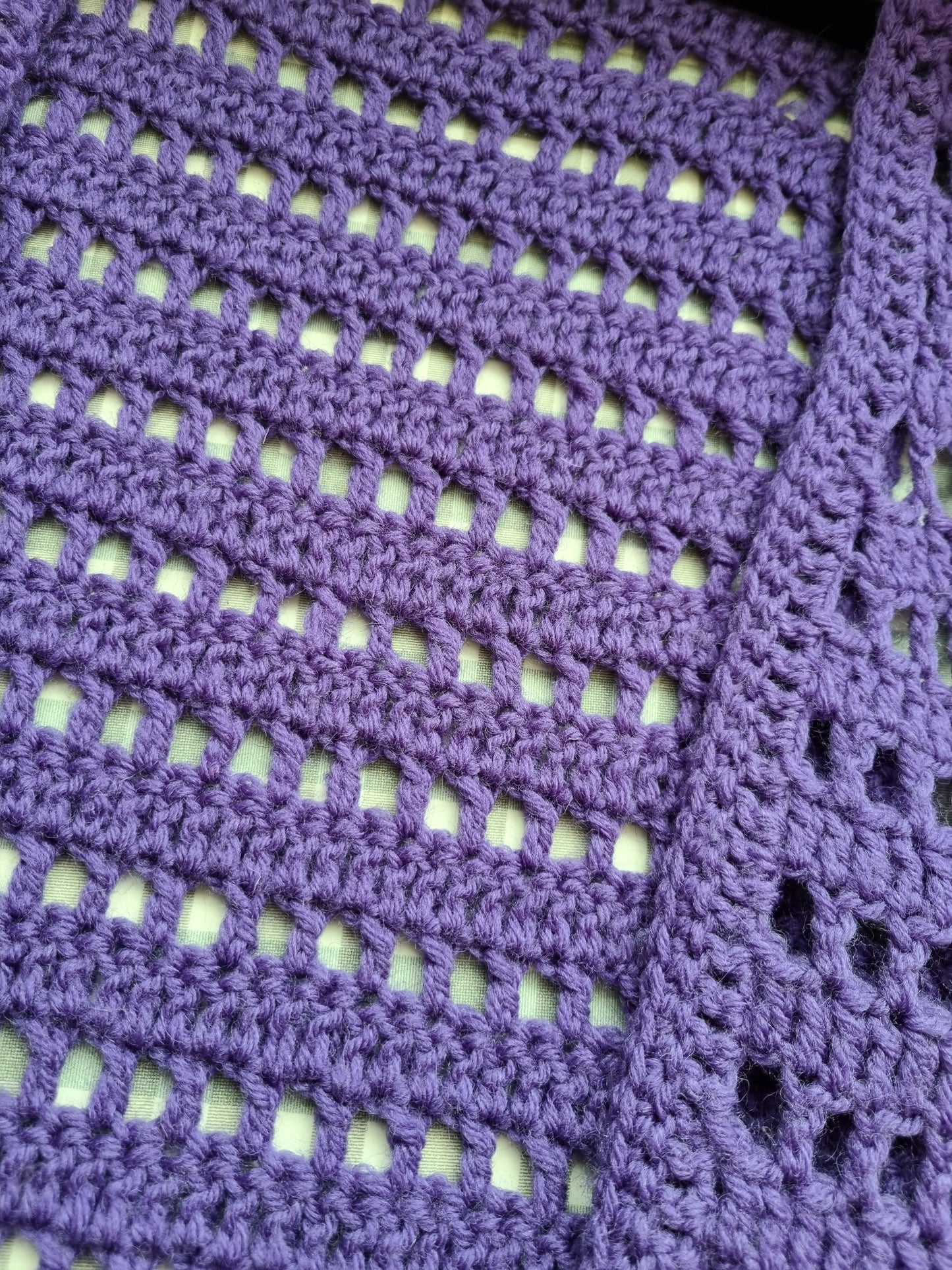 Handmade Vintage Dark Purple Crochet Waistcoat (LARGE) - Vintage Appreciation Society