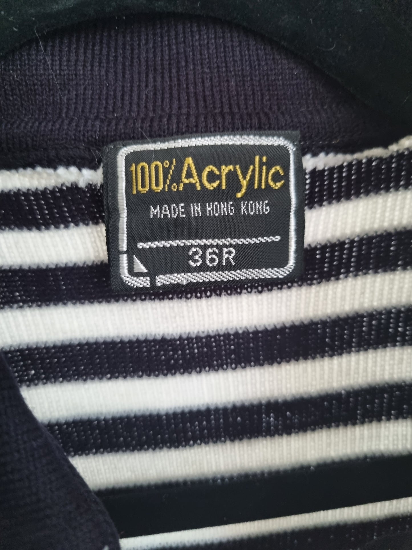 Made in Hong Kong Vintage Polo Knit (SMALL) - Vintage Appreciation Society