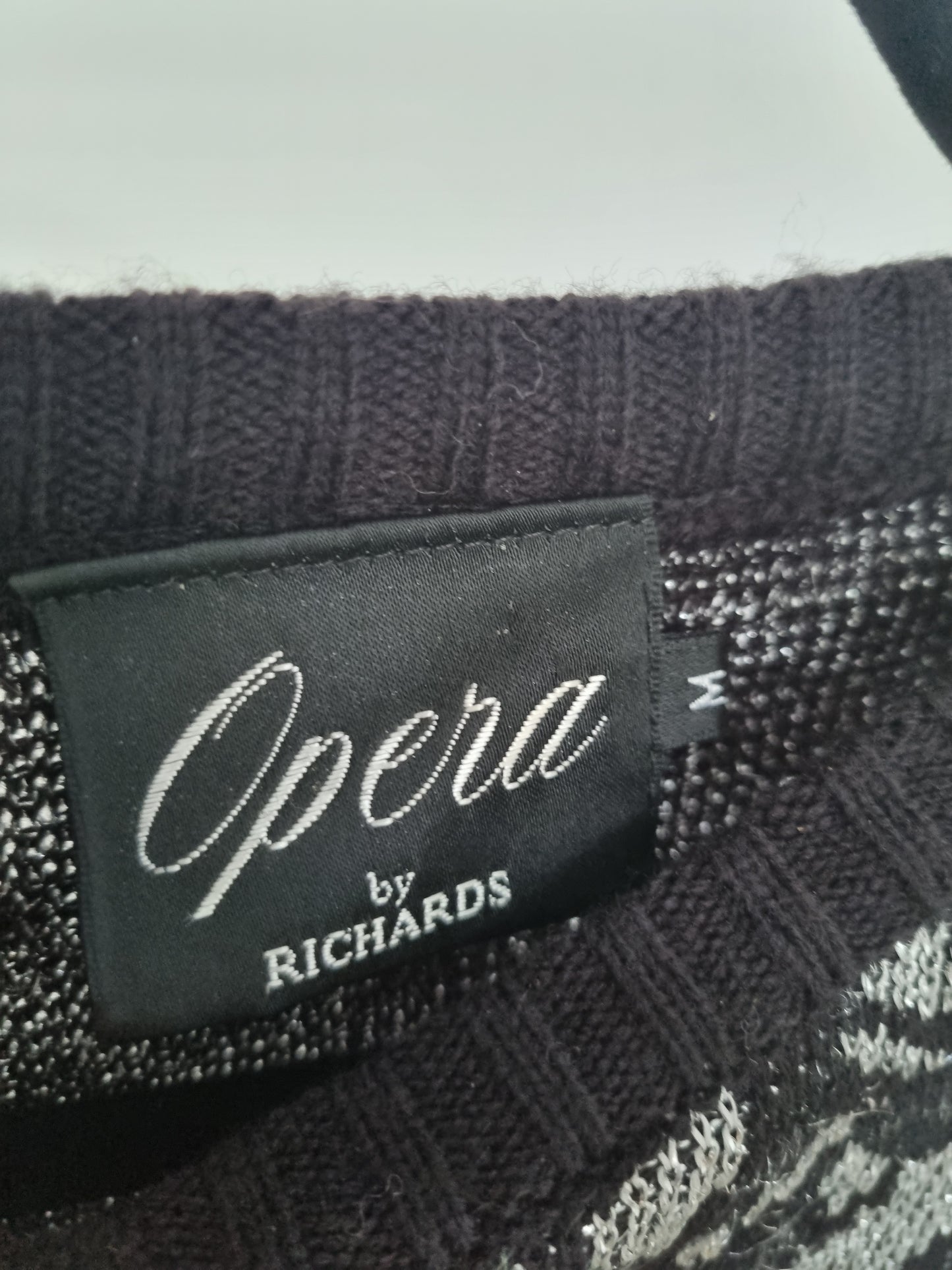 Opera by Richards Vintage Jumper (MEDIUM) Black Seethrough Illusion - Vintage Appreciation Society