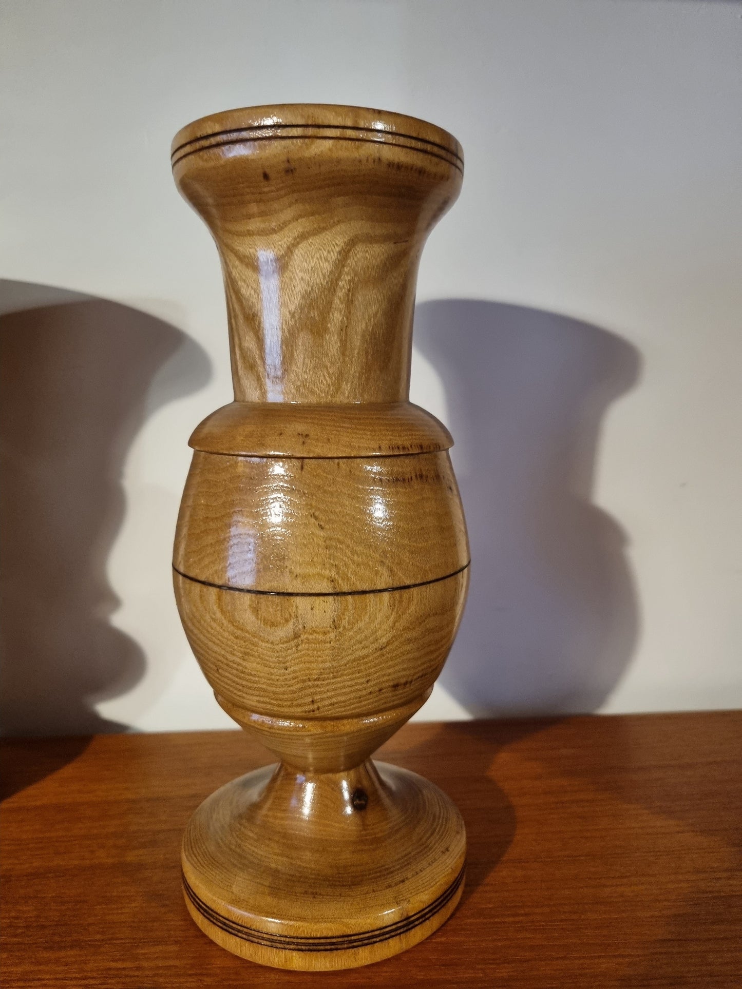 Vase Pedestal Handmade Jorvik York Viking Turned Wood Craft