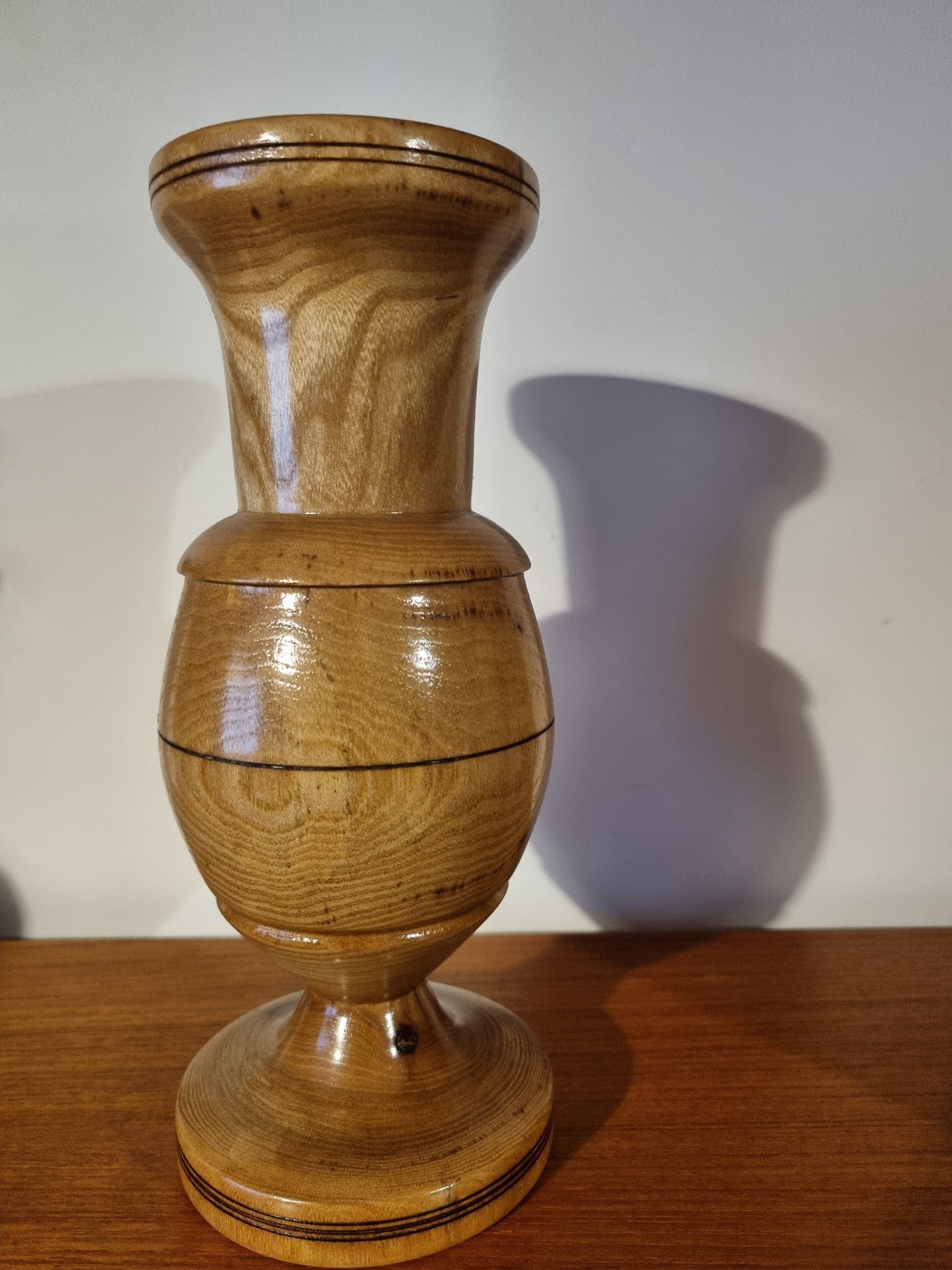 Vase Pedestal Handmade Jorvik York Viking Turned Wood Craft