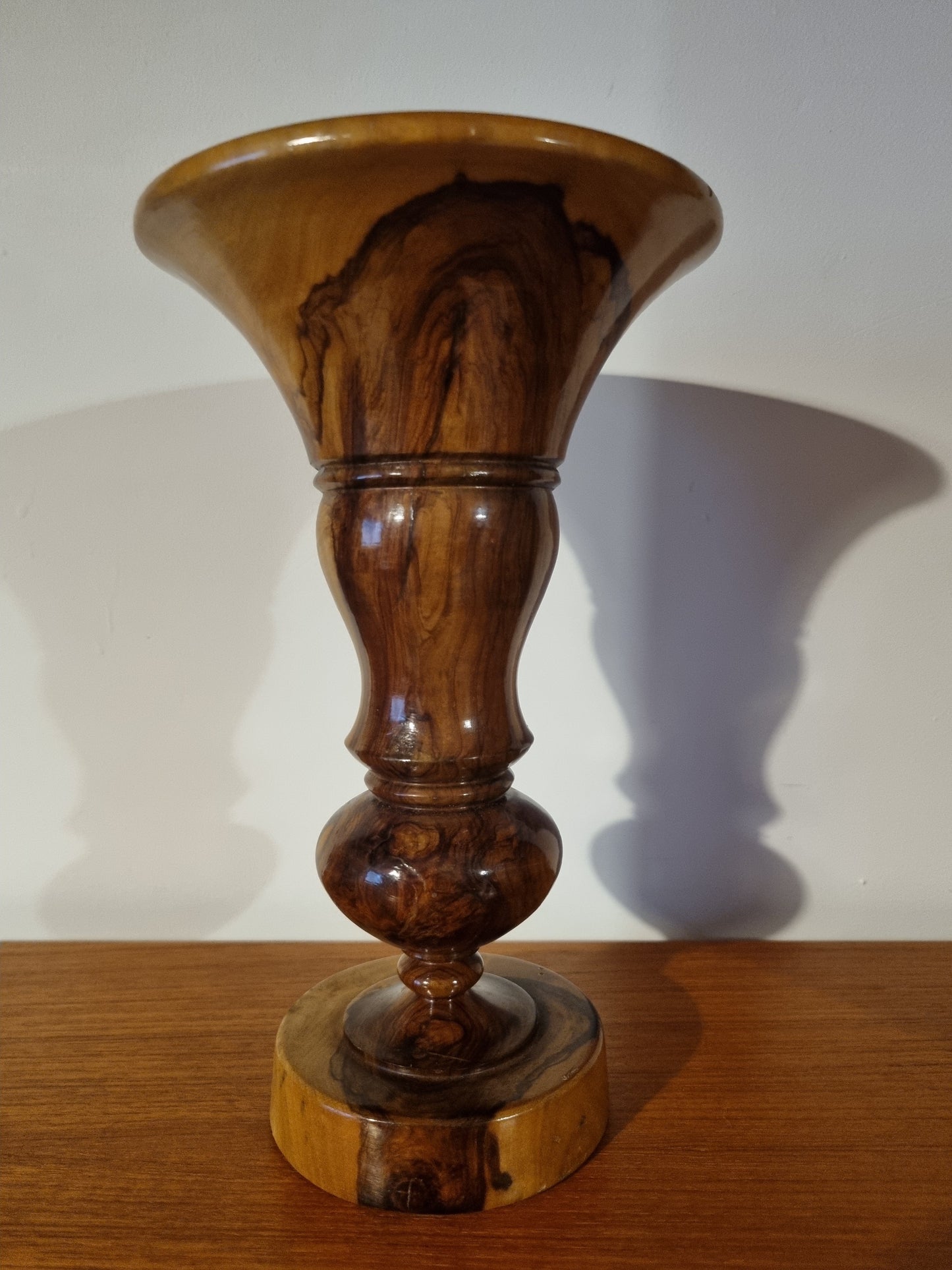 Vase Olive Handmade Vintage Jorvik Turned Wood Spill Vase