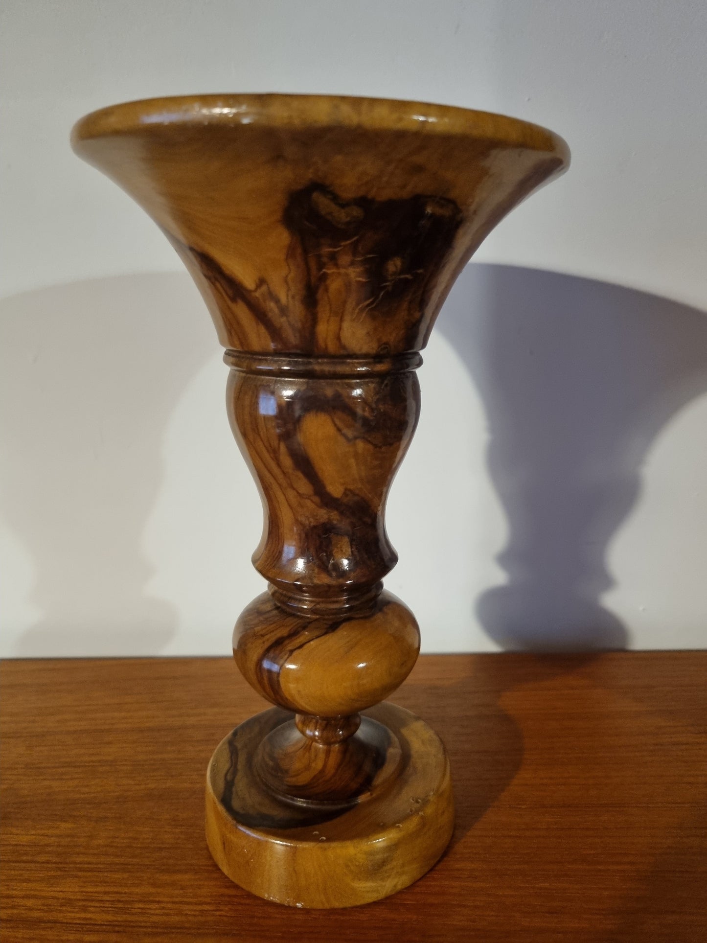 Vase Olive Handmade Vintage Jorvik Turned Wood Spill Vase
