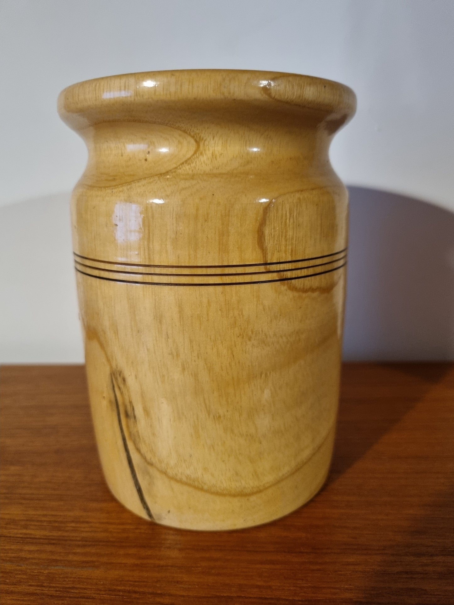 Handmade Vintage Jorvik Light Ash Wooden Vase Organic Decor