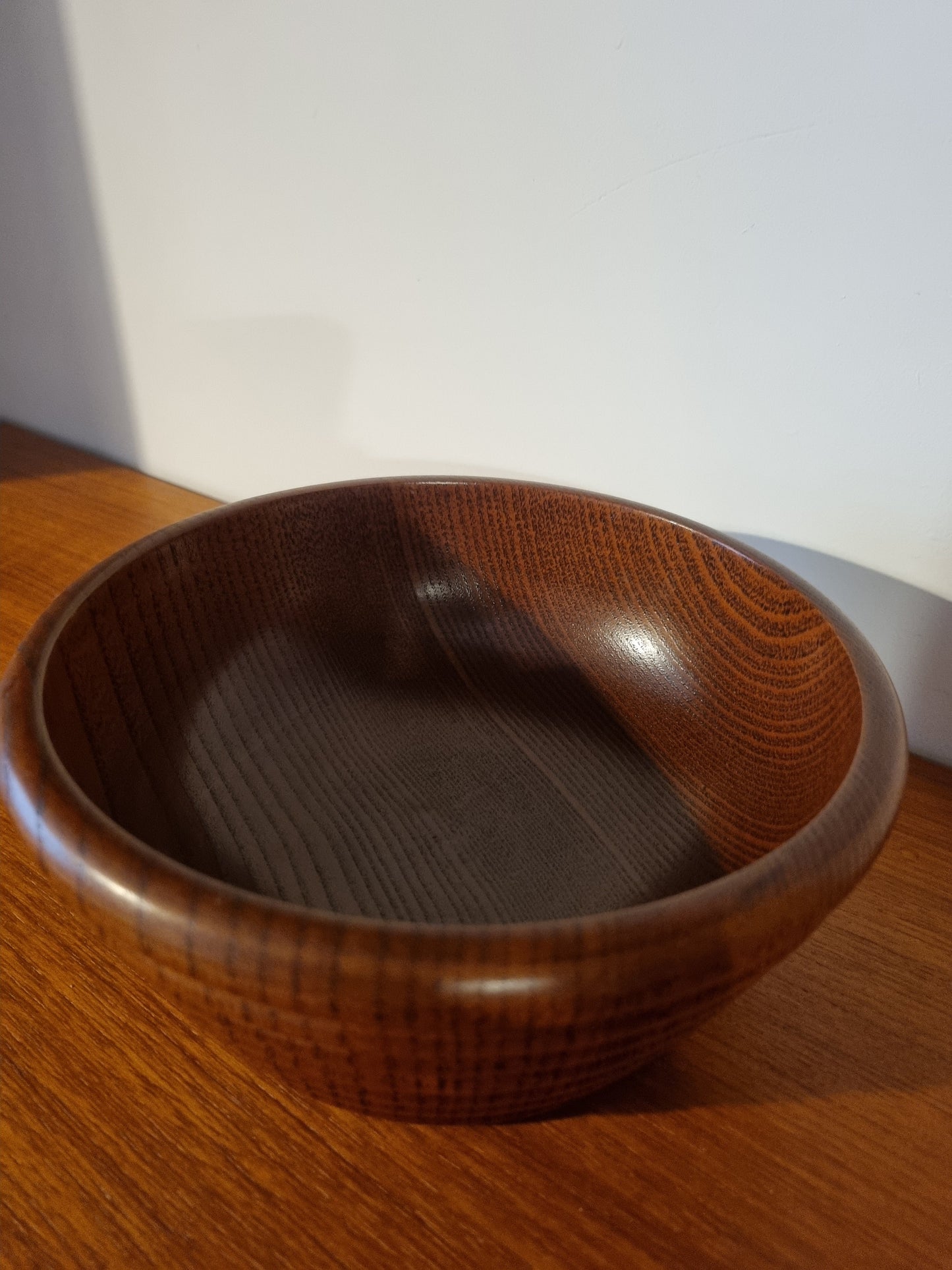 Bowl Ribbed Round Handmade Vintage Jorvik York Viking Turned Wood
