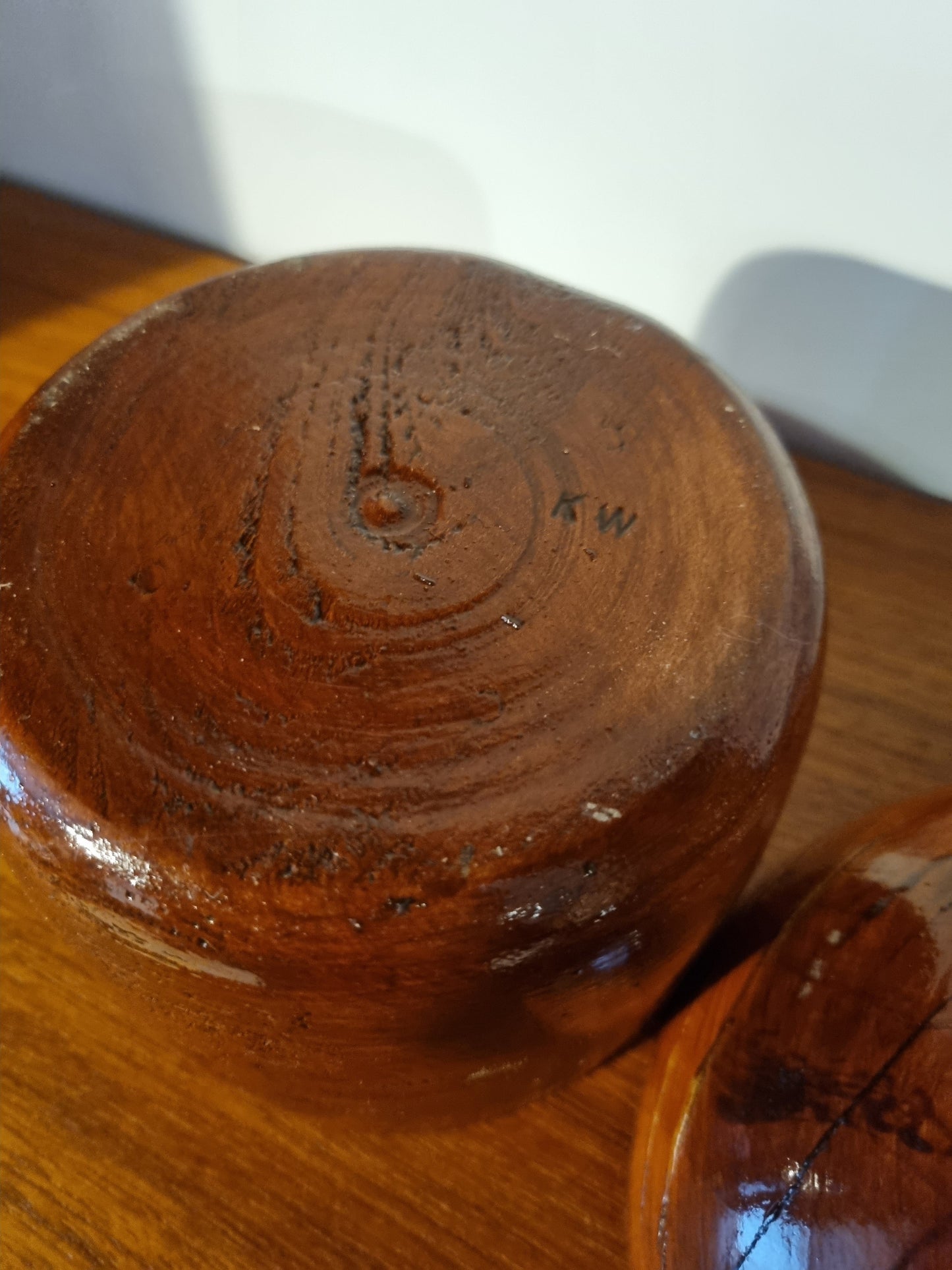 Bowl and Vase Set x2 Handmade Vintage Jorvik Viking Turned Wood