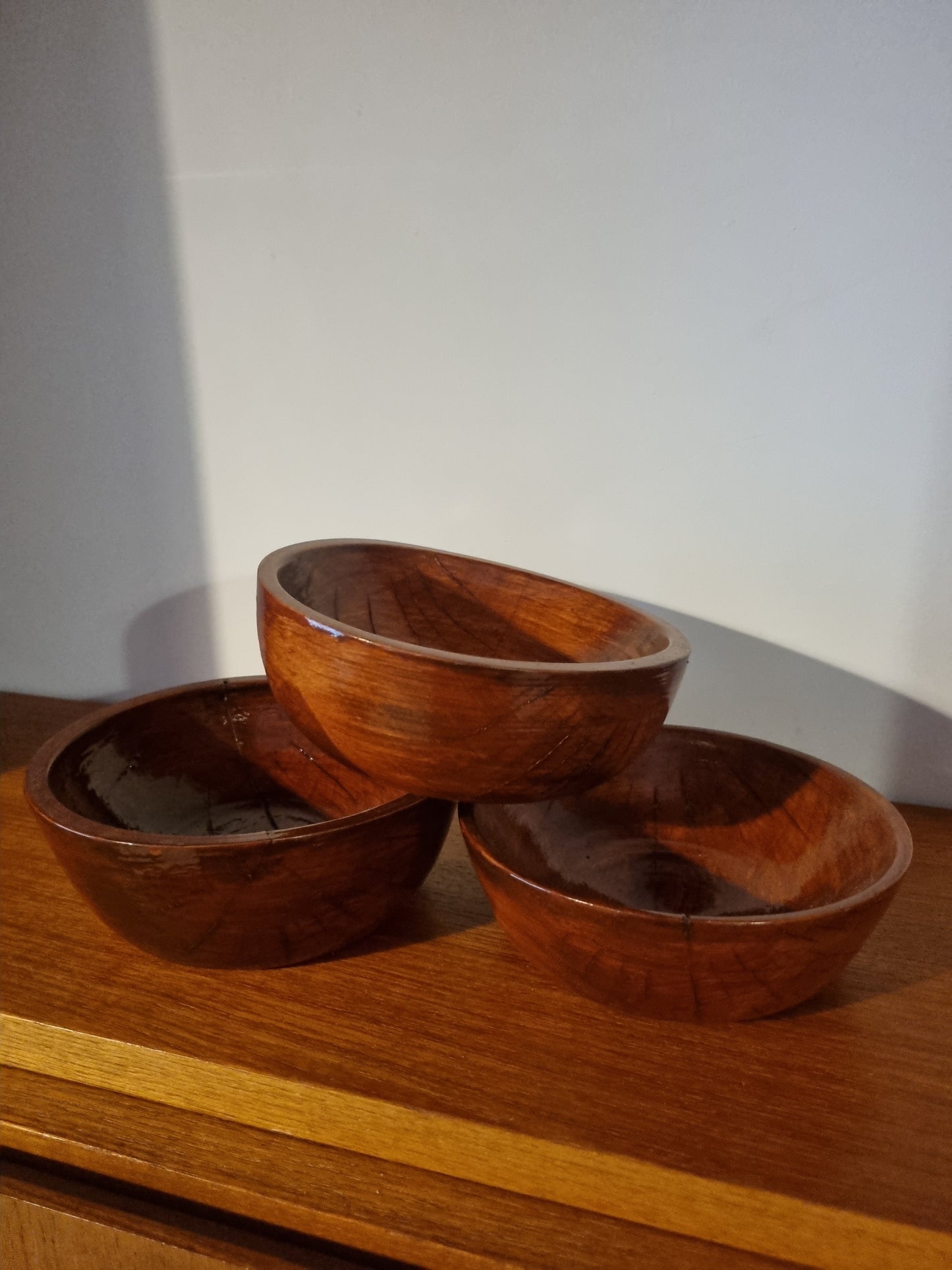 Bowls Set of 3 Handmade Vintage Jorvik York Viking Turned Wood