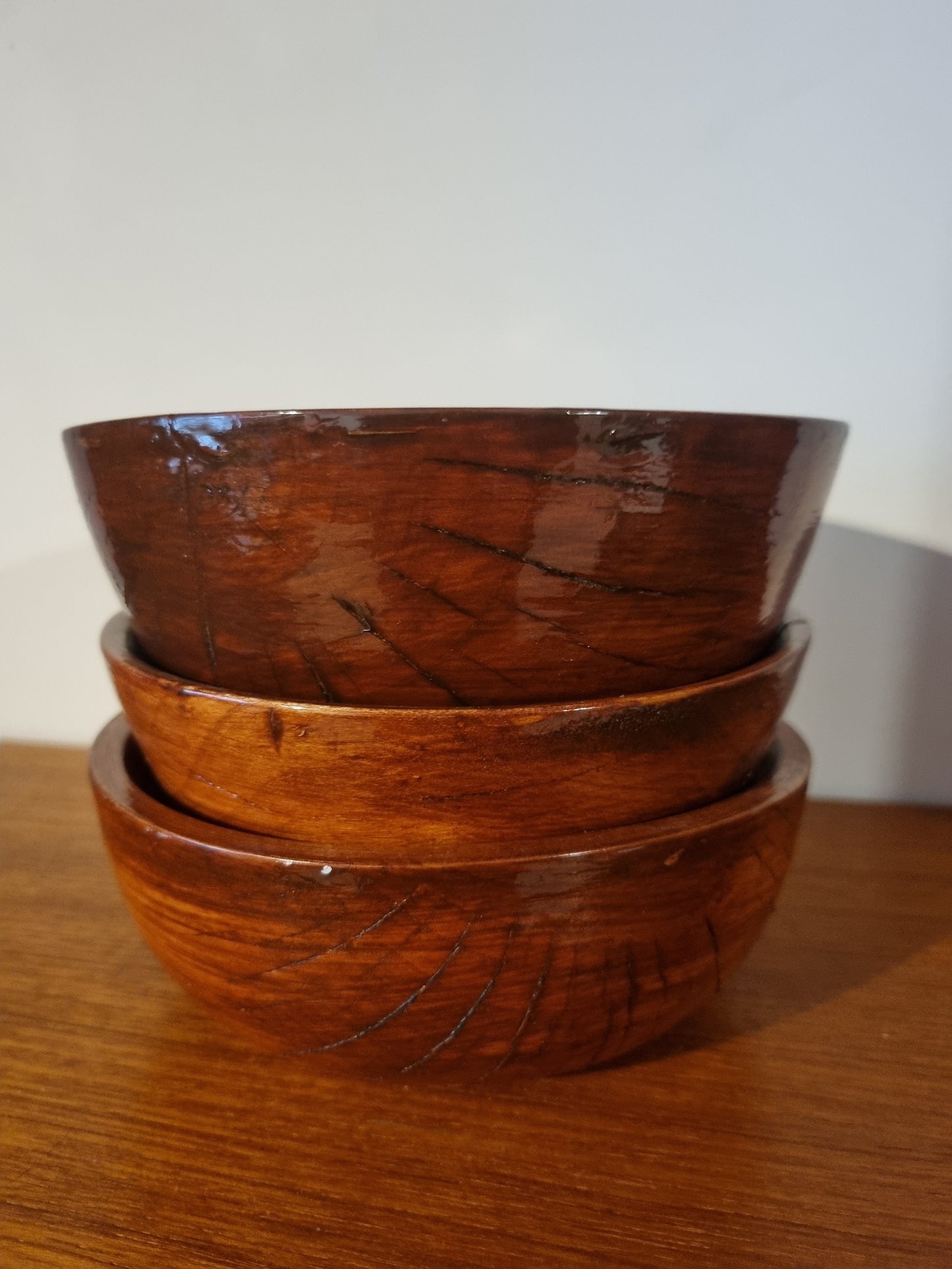 Bowls Set of 3 Handmade Vintage Jorvik York Viking Turned Wood