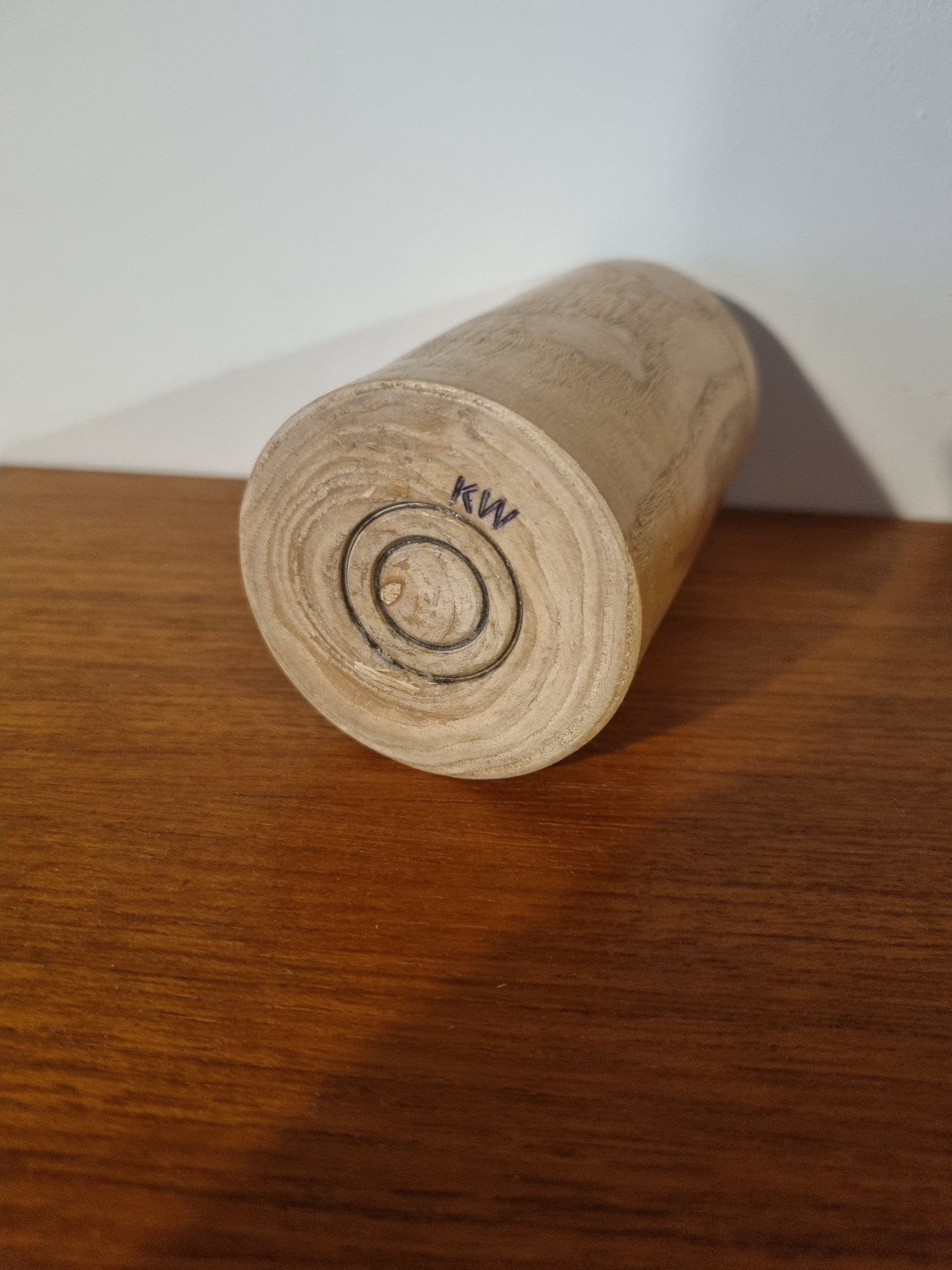 Lidded Trinket Pot Handmade Light Wood Vintage Viking Craft