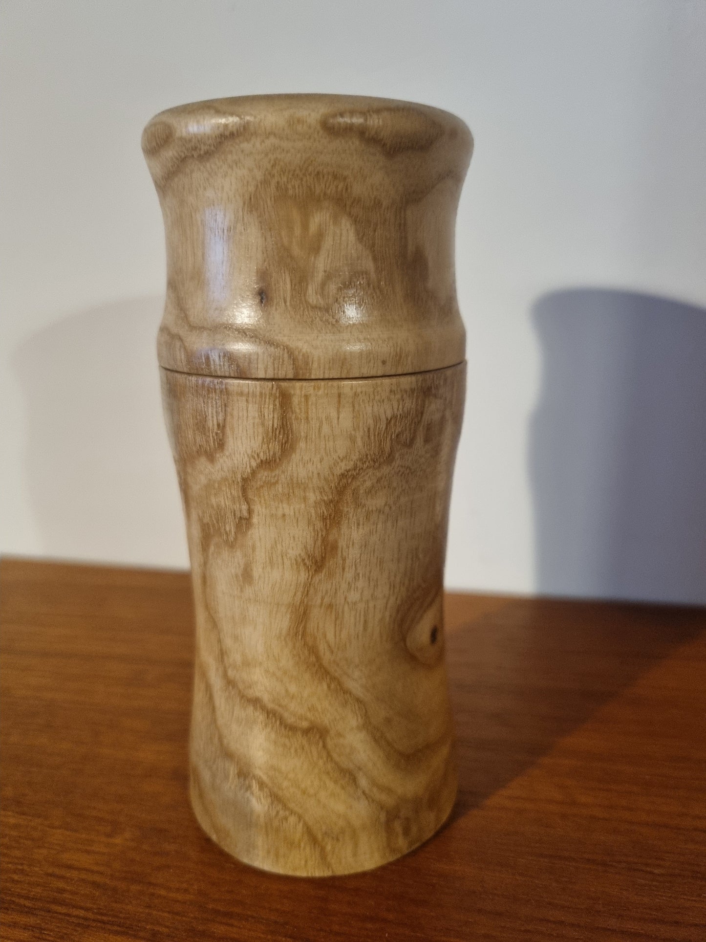 Lidded Trinket Pot Handmade Vintage Jorvik York Viking Wood