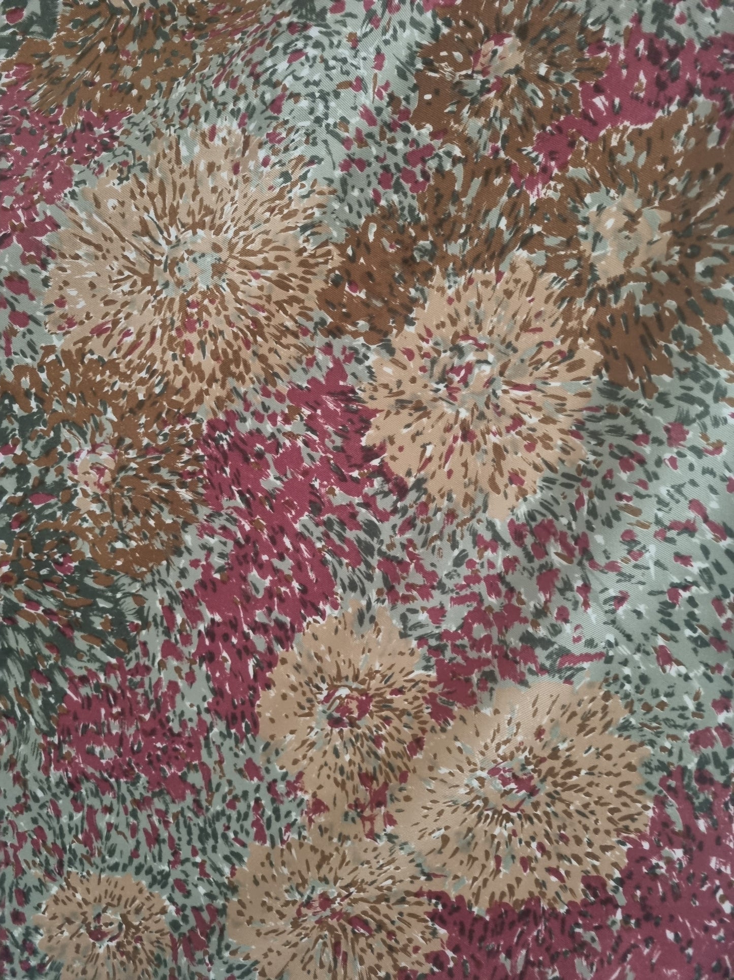 Vintage Floral Italian Polyester 73cmx73cm Scarf