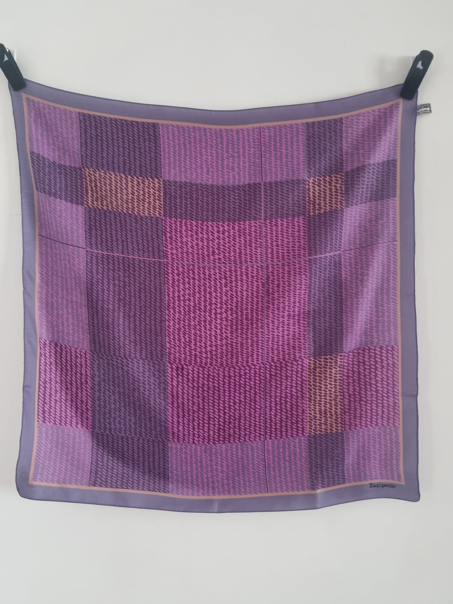 Vintage Jacqmar Scarf Made in England Polyester 66cmx66cm