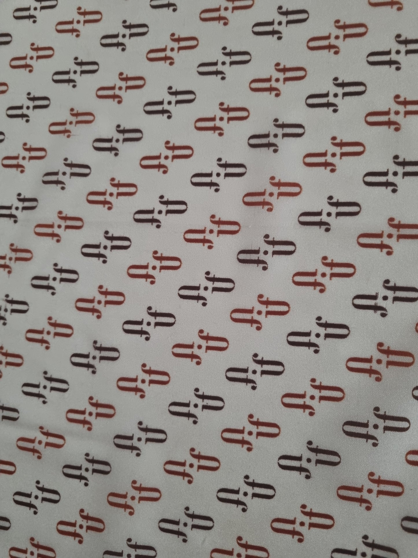 Vintage Cream Graphic Square Small Scarf Polyester 56x56cm