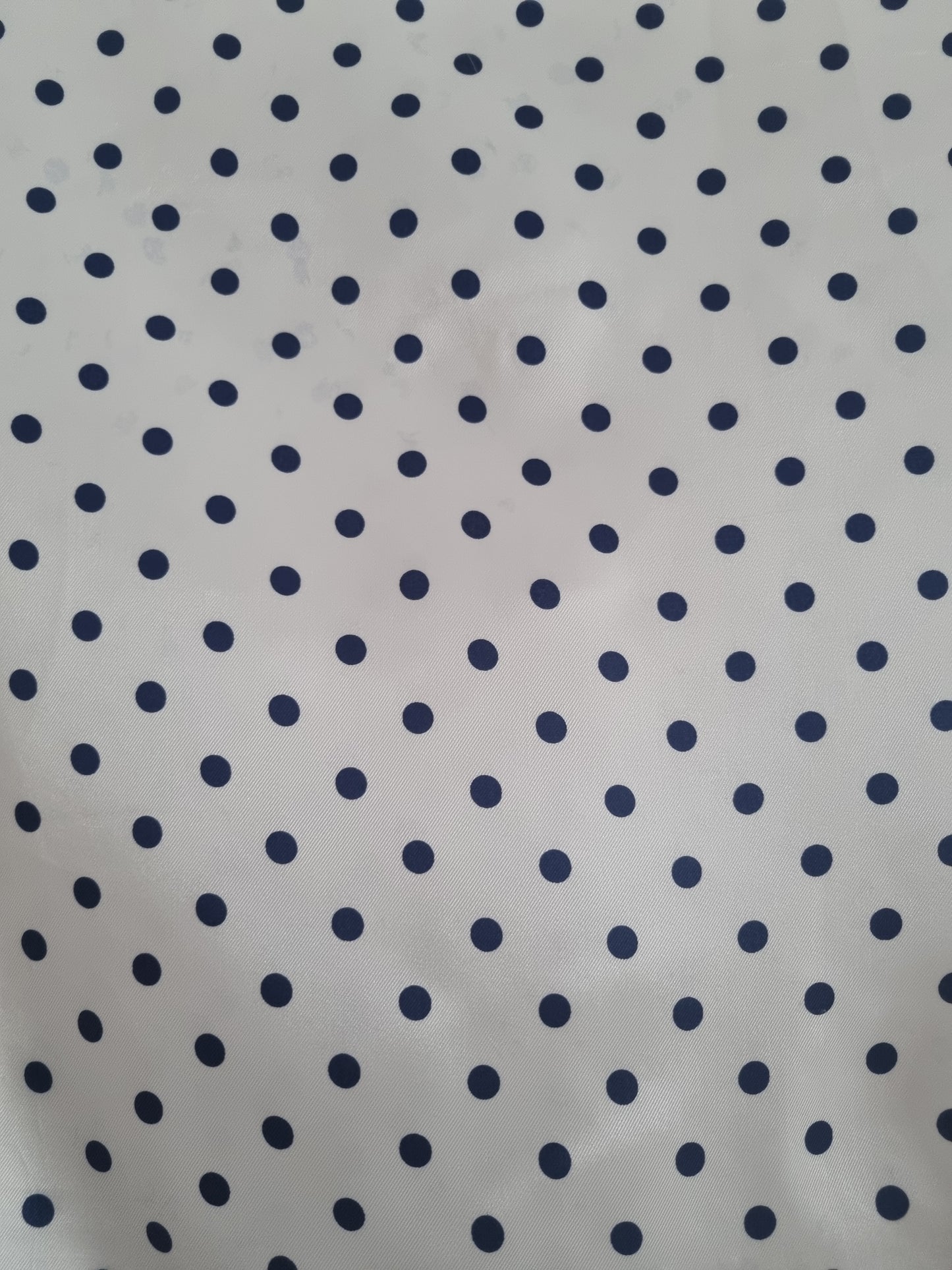 Vintage Navy Polkadot Spotty Polymix Scarf 67cmx67cm
