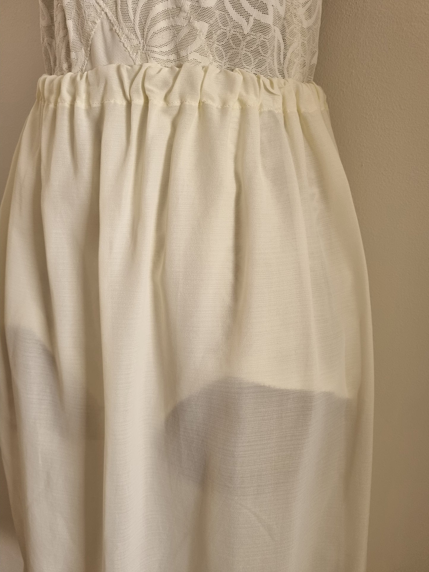 Handmade Vintage Slip Skirt with Lace Ruffle Detail - Vintage Appreciation Society