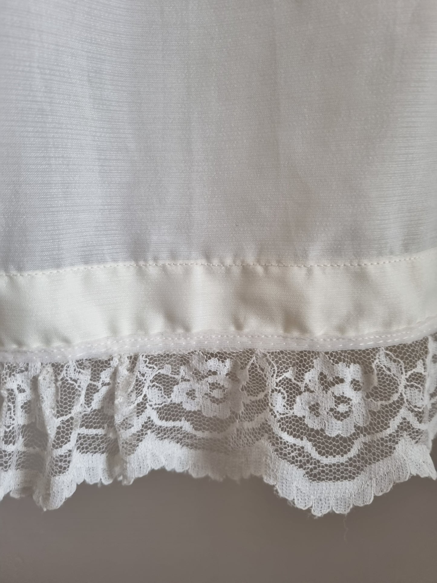 Handmade Vintage Slip Skirt with Lace Ruffle Detail - Vintage Appreciation Society