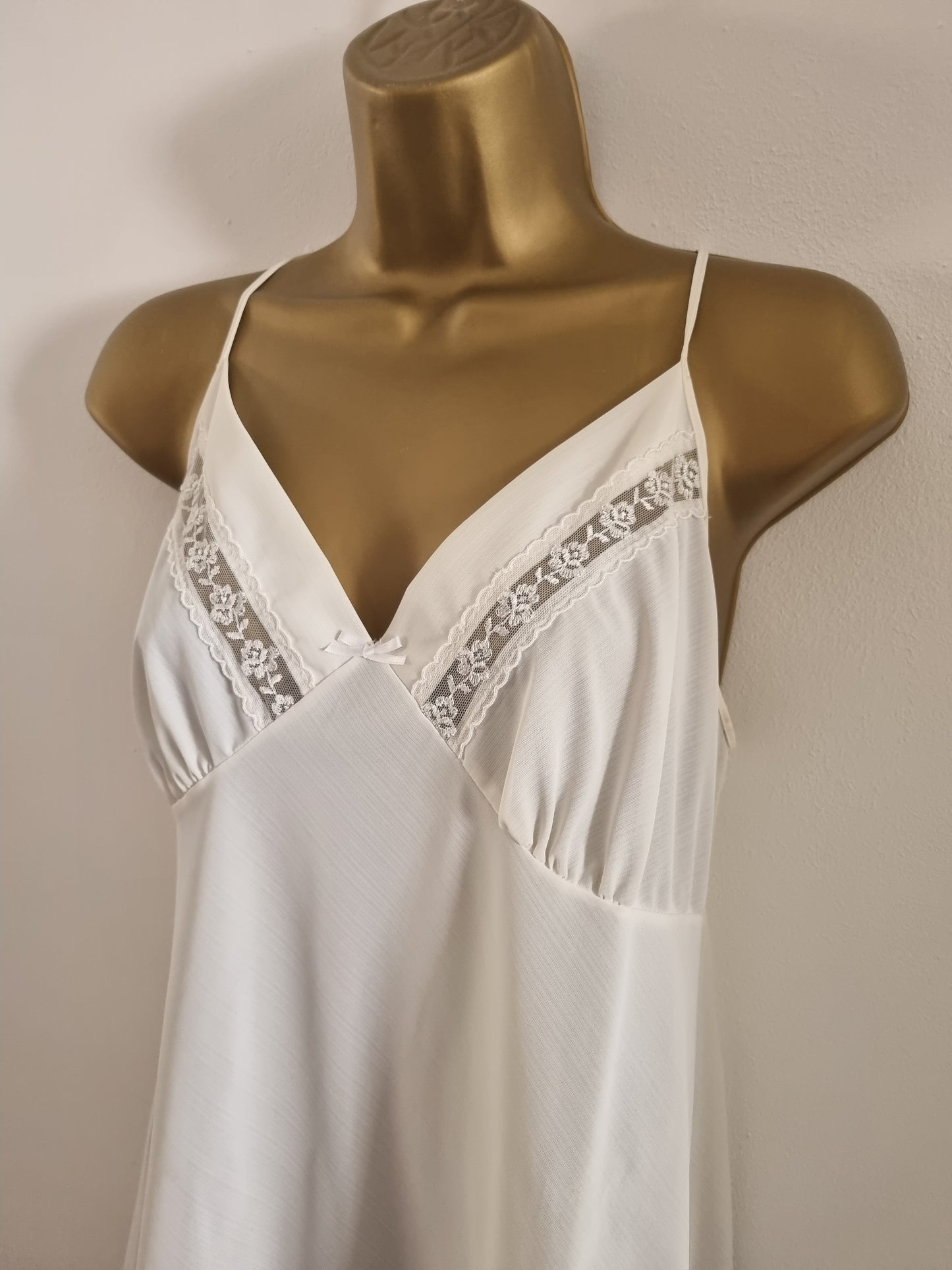 St Michael 1970s Slip Dress Vintage (UK18) Elegant Fashion Piece - Vintage Appreciation Society