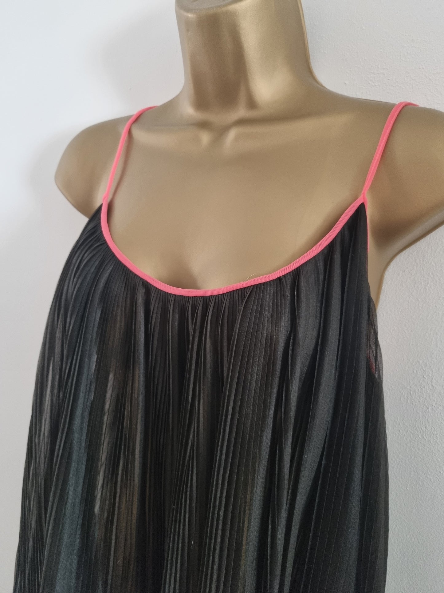 Vintage Nineties Pleated Slip Dress Lingerie Chemise Babydoll Sleepwear - Vintage Appreciation Society