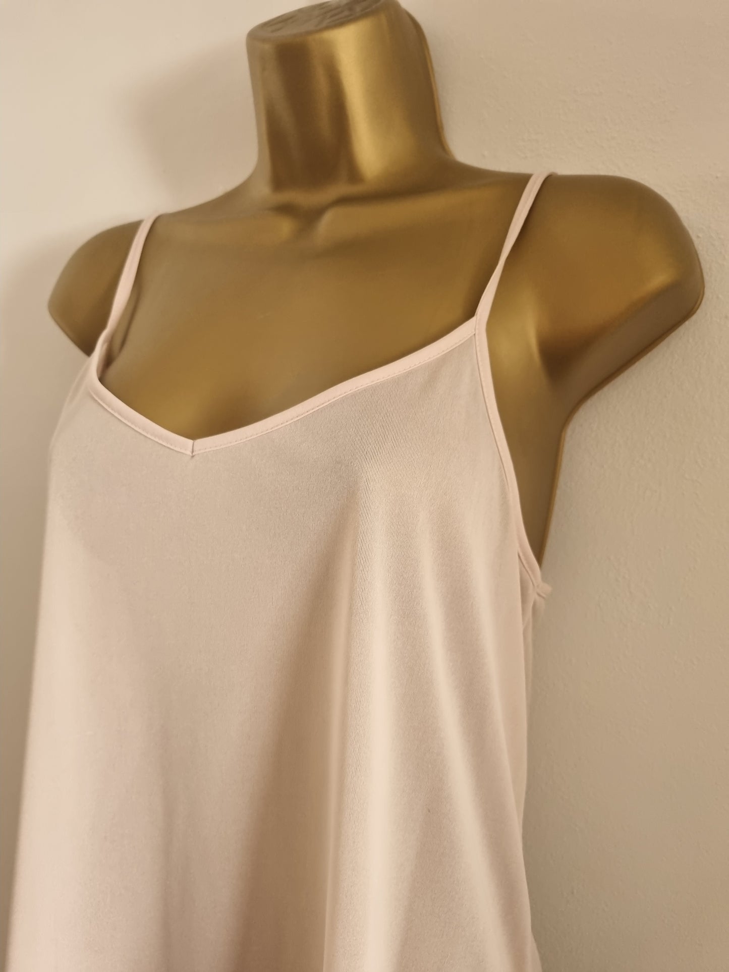 Slip Vintage Nude Dress with Adjustable Straps and Bow Detail