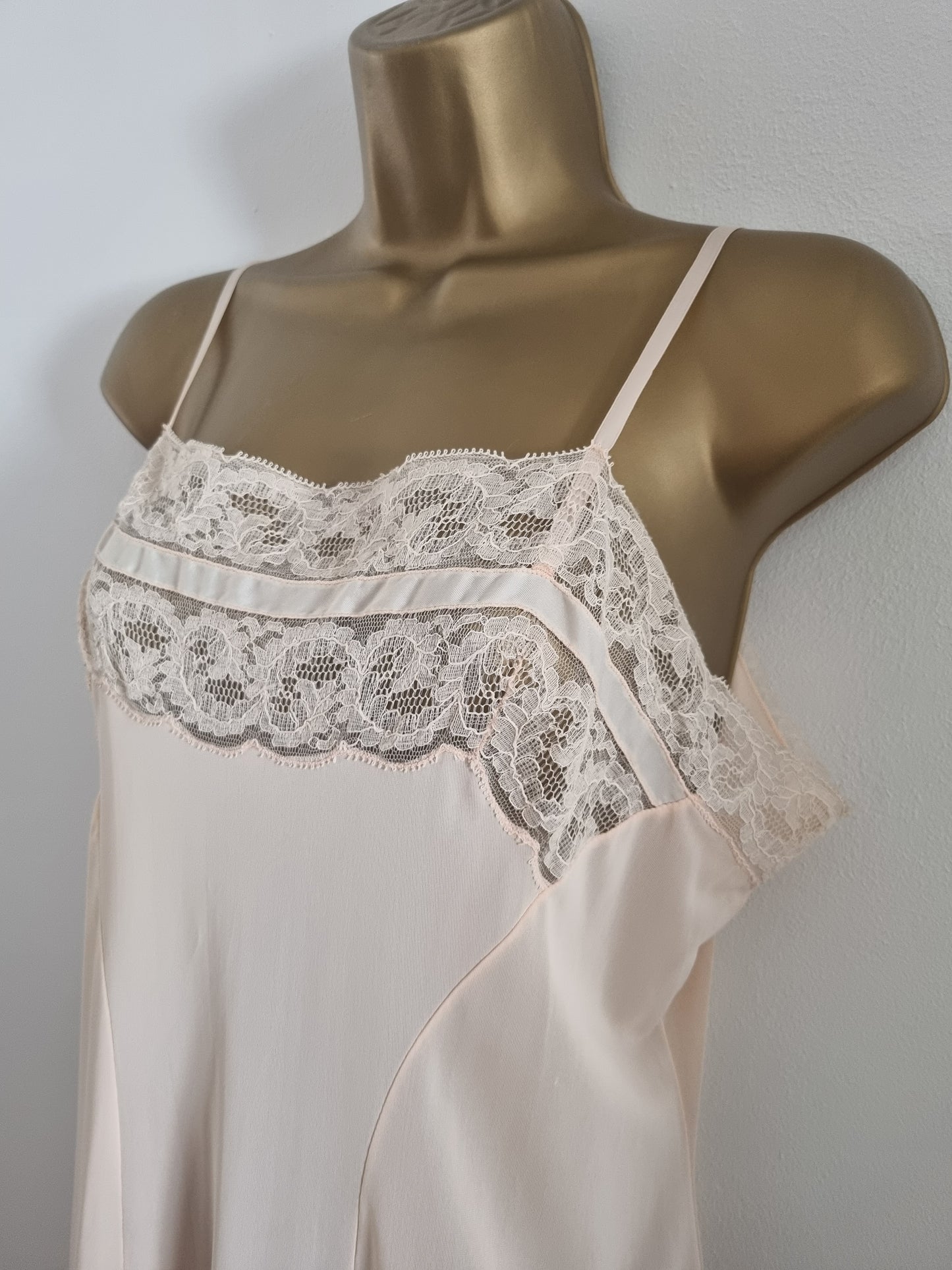 Vintage Schiesser Aus Perlon Pink Slip Dress for Elegant Nights
