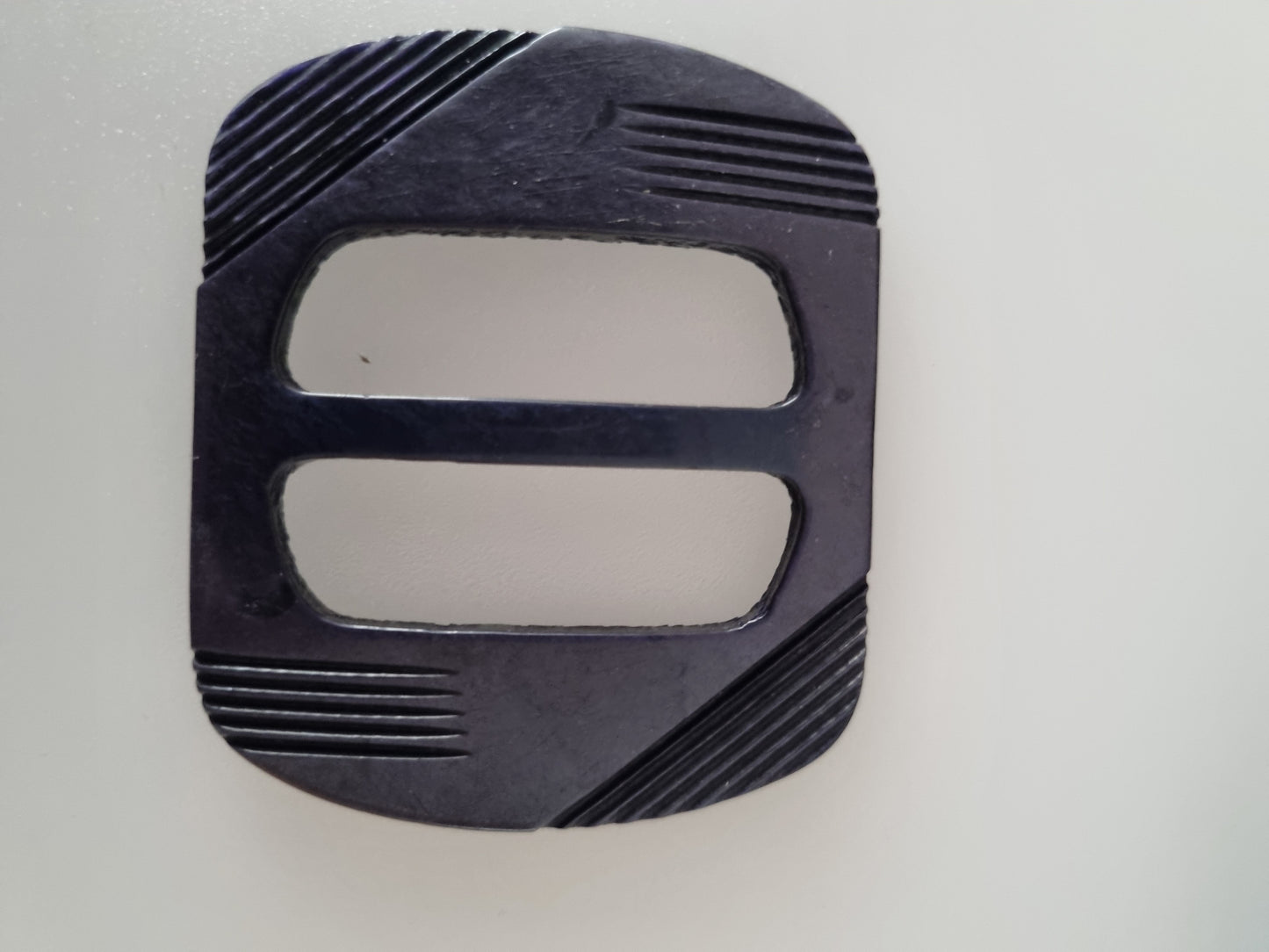 Vintage Buckle Navy Blue Geometric. For Belts, Sewing, Scarves, Crafts