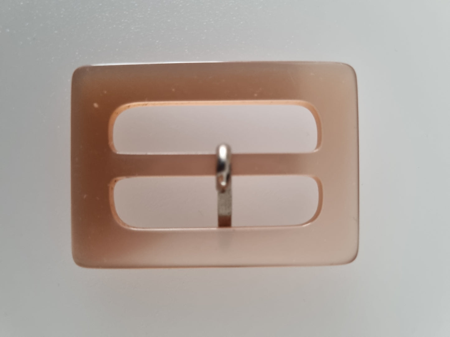 Vintage Buckle Pearlised Pale Pink. For Belts, Sewing, Scarves, Crafts