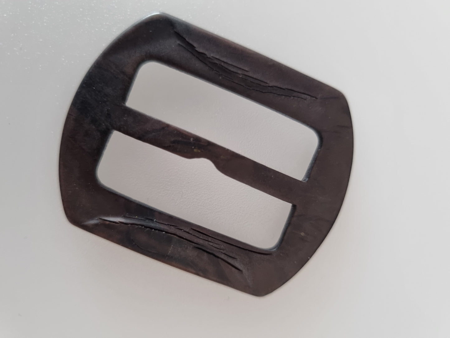 Vintage Buckle Brown Tortoise Shell Effect. For Belts, Sewing, Scarves, Crafts