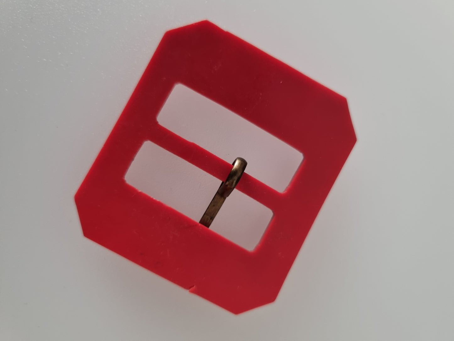 Vintage Buckle Red. For Belts, Sewing, Scarves, Crafts