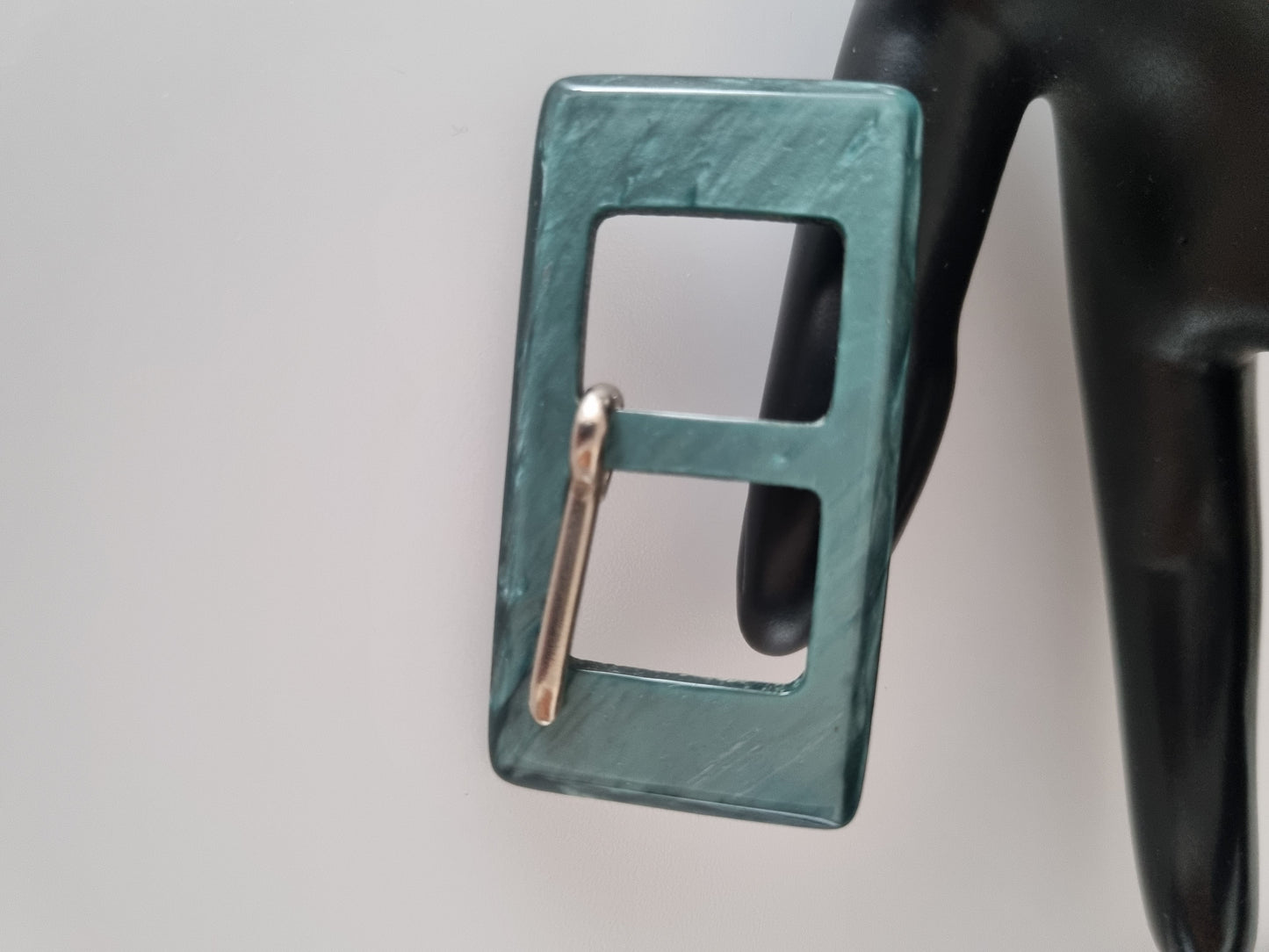 Vintage Buckle Teal Blue Green. For Belts, Sewing, Scarves, Crafts