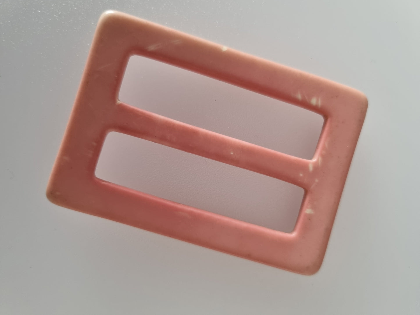 Vintage Buckle Pink and Cream. For Belts, Sewing, Scarves, Crafts
