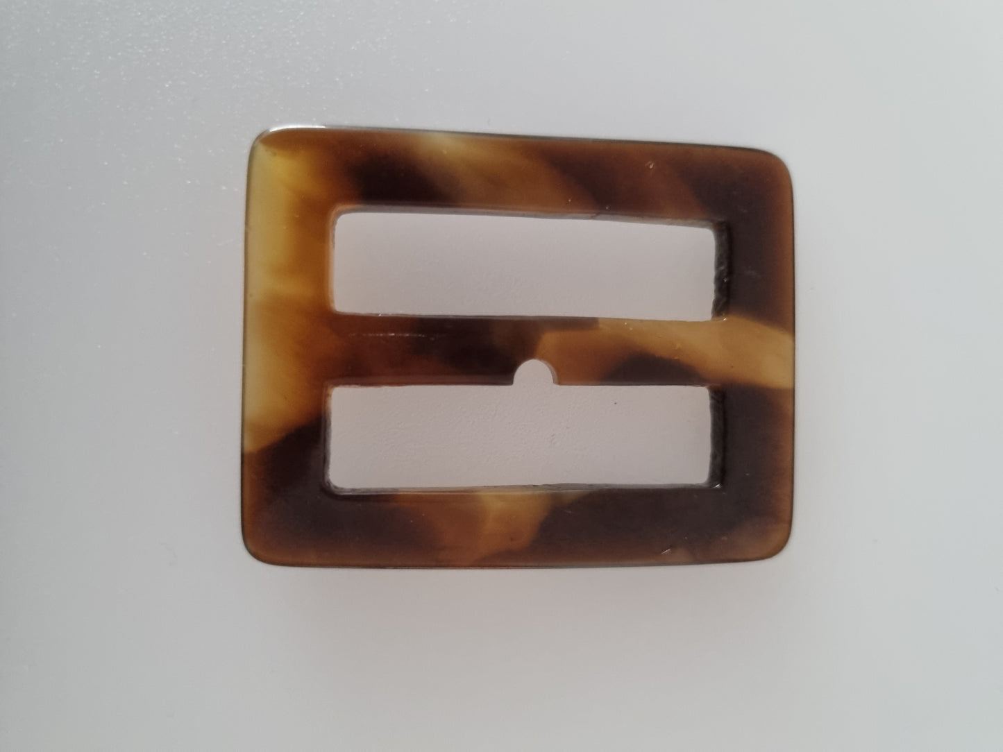Vintage Buckle Brown Tortoise Shell Effect. For Belts, Sewing, Scarves, Crafts