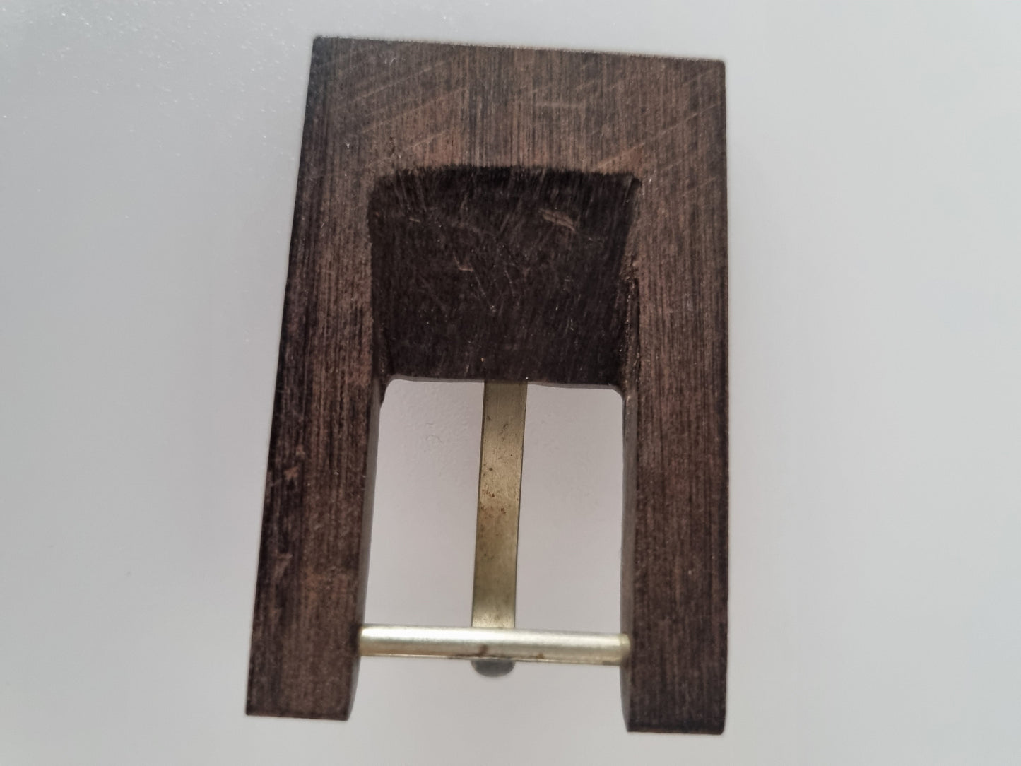 Vintage Buckle Wood Effect Brown. For Belts, Sewing, Scarves, Crafts