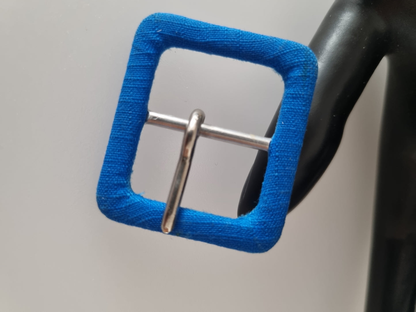 Vintage Buckle Blue Fabric. For Belts, Sewing, Scarves, Crafts