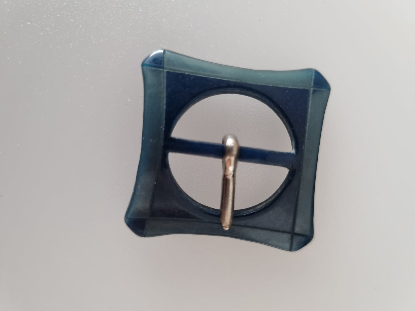 Vintage Buckle Blue Two Tone. For Belts, Sewing, Scarves, Crafts