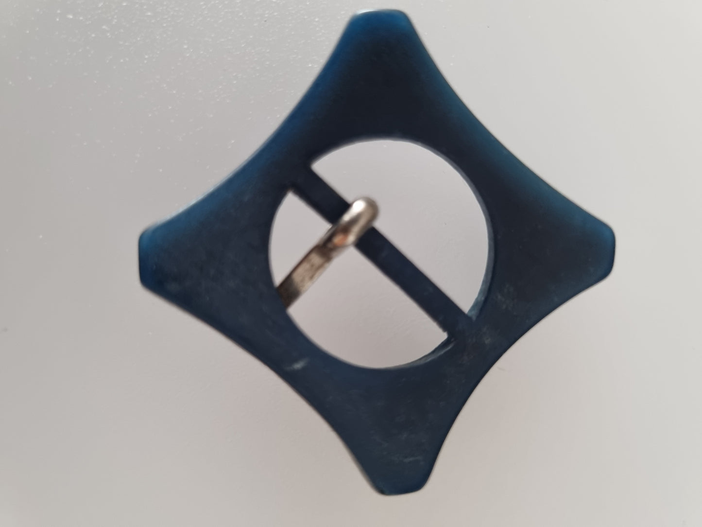 Vintage Buckle Blue Two Tone. For Belts, Sewing, Scarves, Crafts