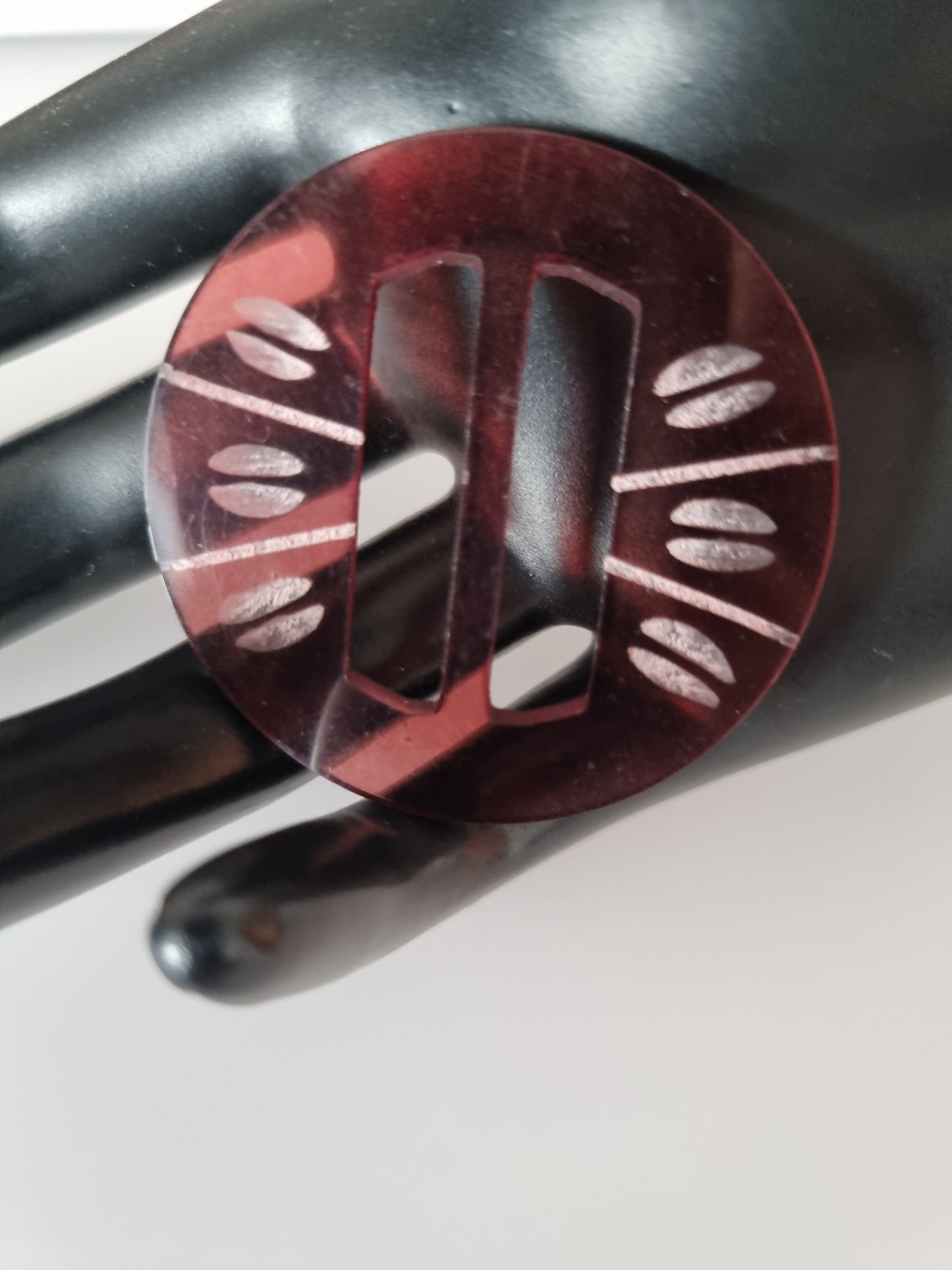 Vintage Buckle Burgundy. For Belts, Sewing, Scarves, Crafts
