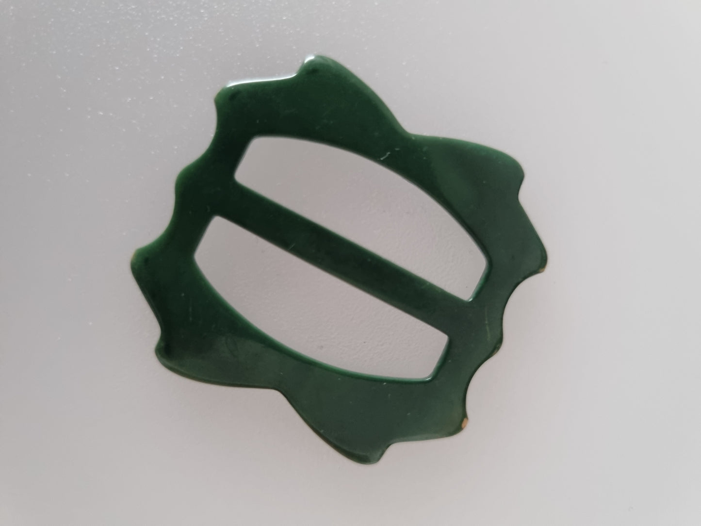 Vintage Buckle Green. For Belts, Sewing, Scarves, Crafts