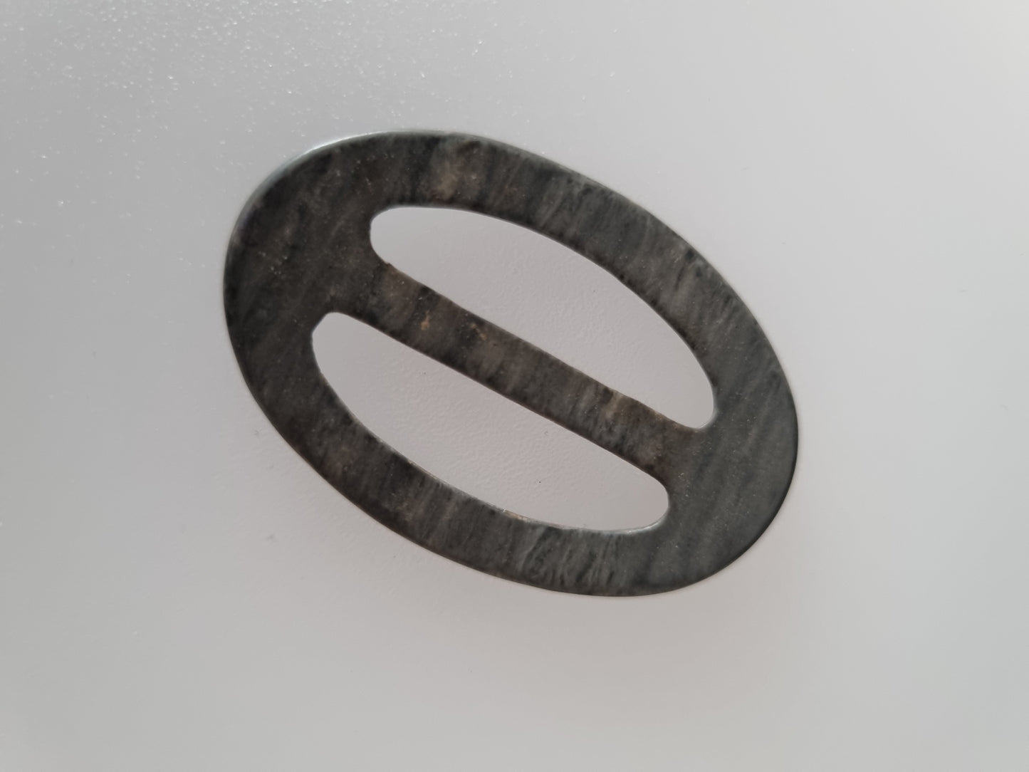 Vintage Buckle Grey Pearlised. For Belts, Sewing, Scarves, Crafts