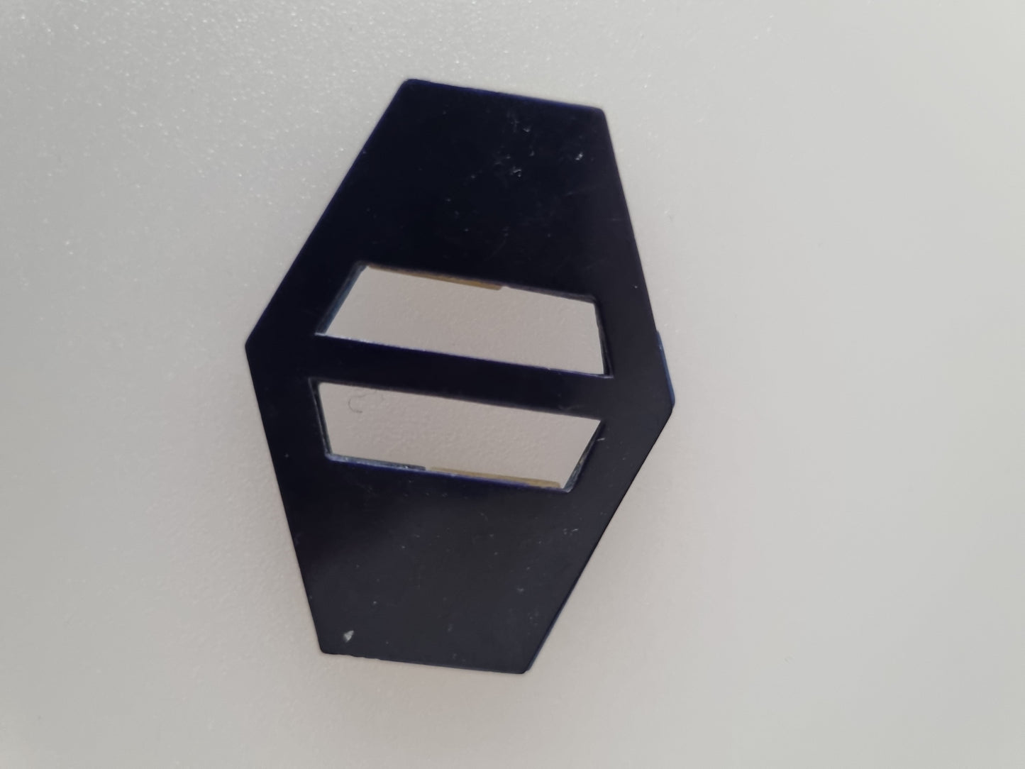 Vintage Buckle Navy Blue Pearlised Geometric. For Belts, Sewing, Scarves, Crafts