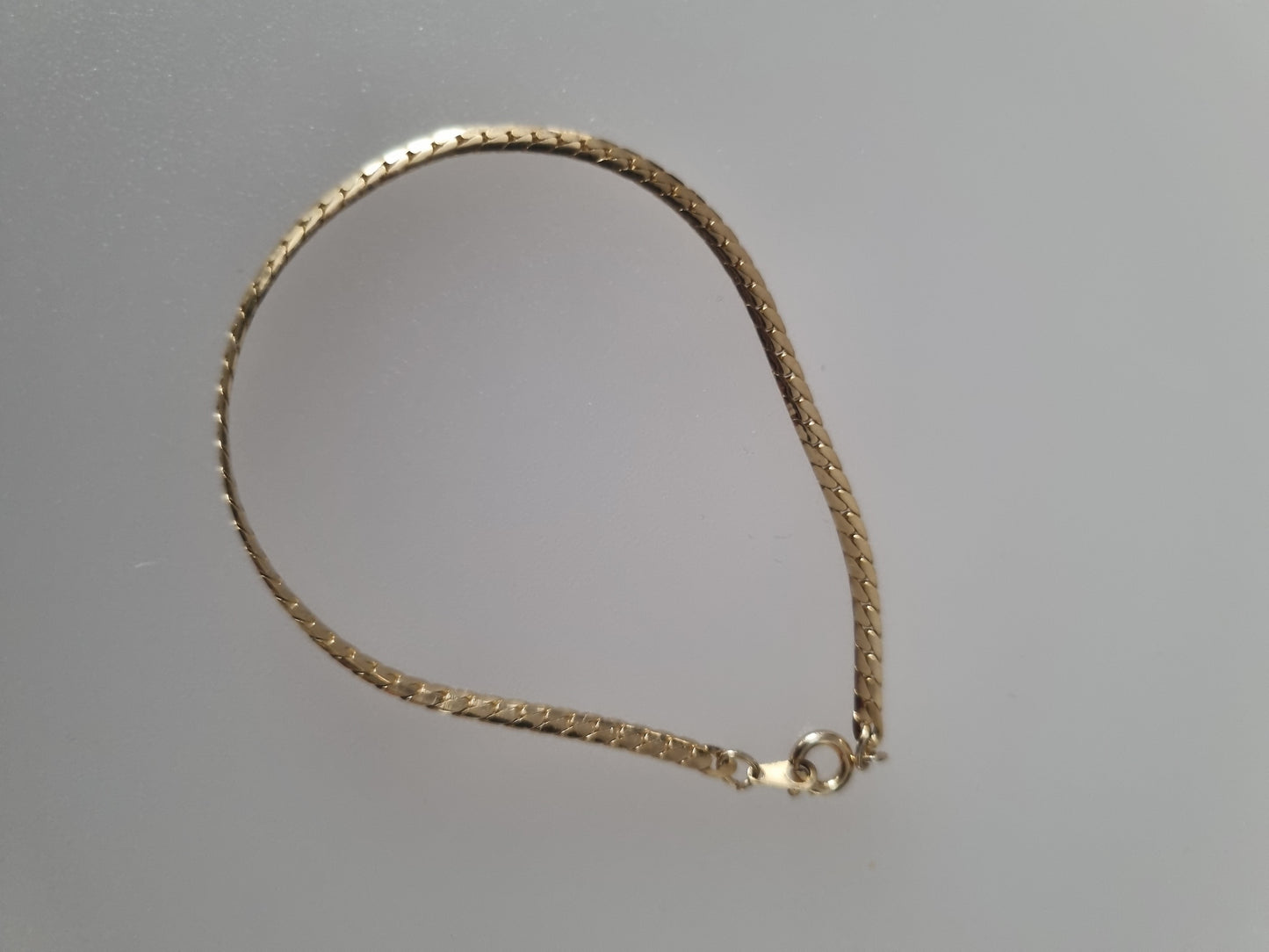 Vintage Bracelet Gold Tone Costume Herringbone Jewellery
