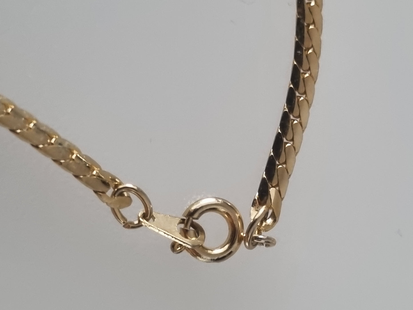 Vintage Bracelet Gold Tone Costume Herringbone Jewellery