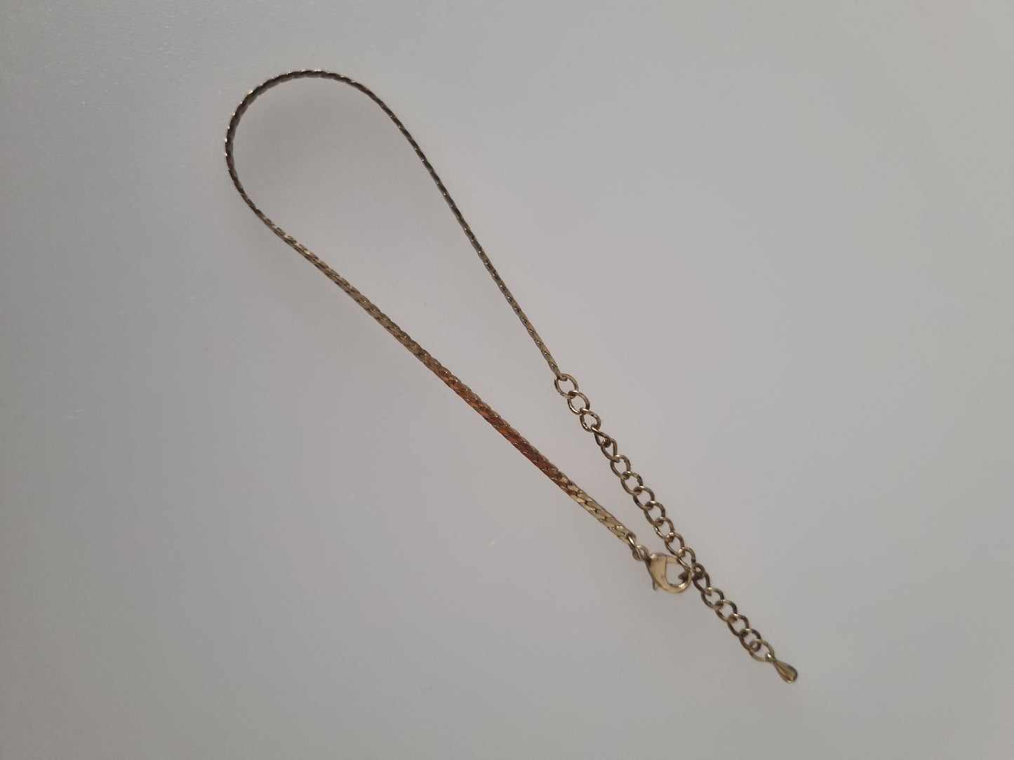 Vintage Bracelet Anklet Gold Tone Costume Herringbone Jewellery