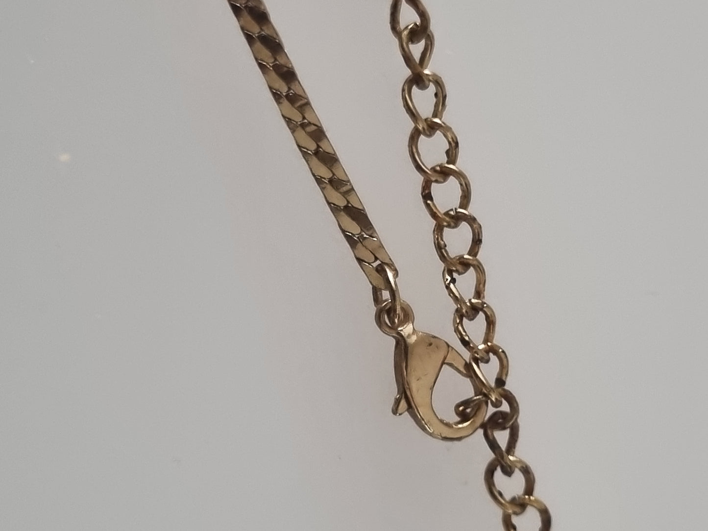 Vintage Bracelet Anklet Gold Tone Costume Herringbone Jewellery