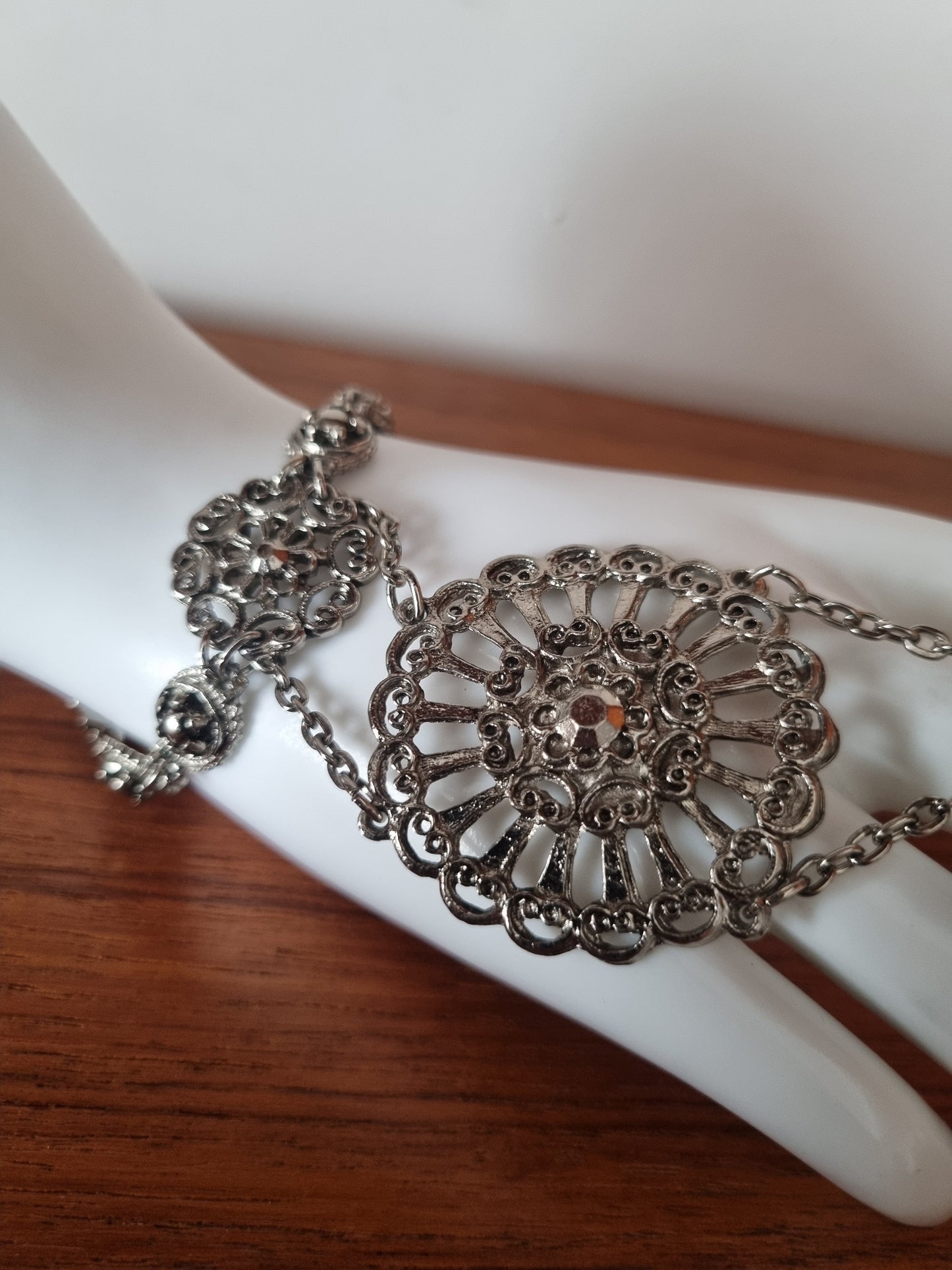 Vintage Bracelet Ring Hand Harness Boho Adjustable Jewellery
