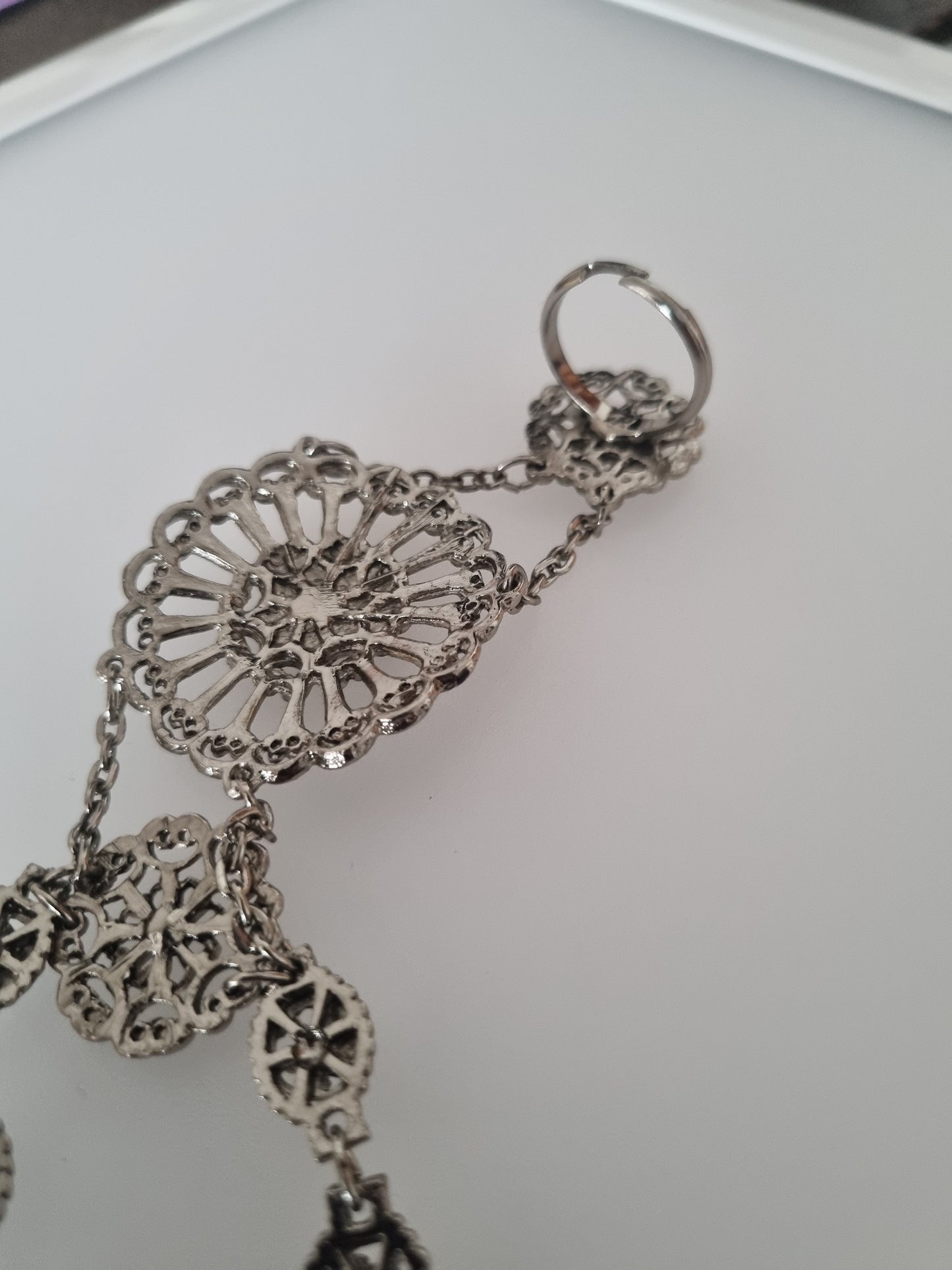 Vintage Bracelet Ring Hand Harness Boho Adjustable Jewellery