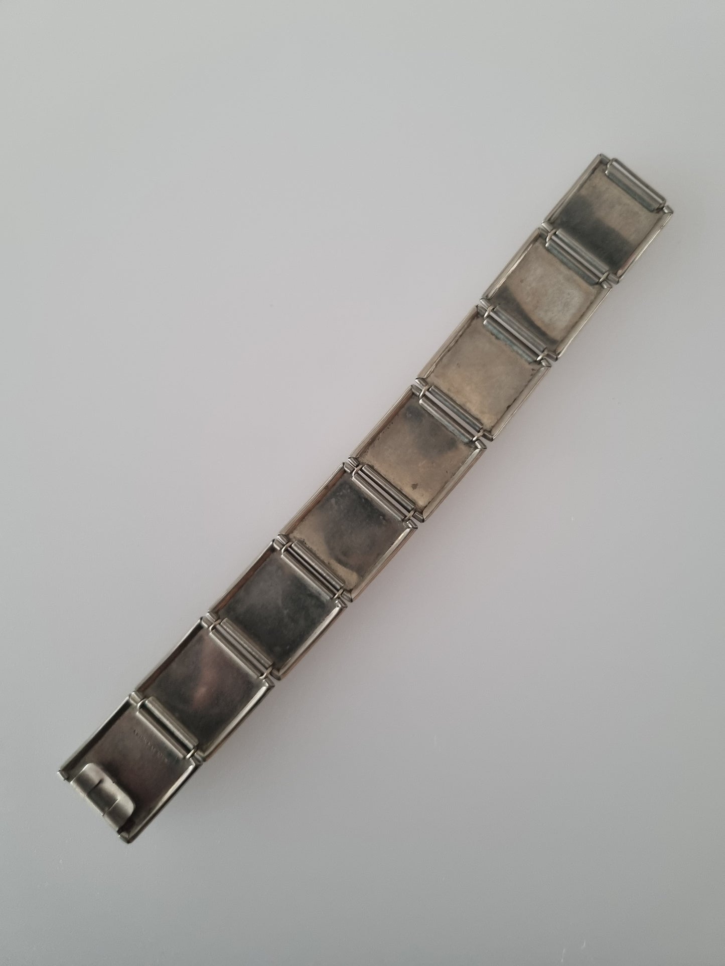 Vintage Bracelet 1960s Red White and Blue Square Costume Jewellery
