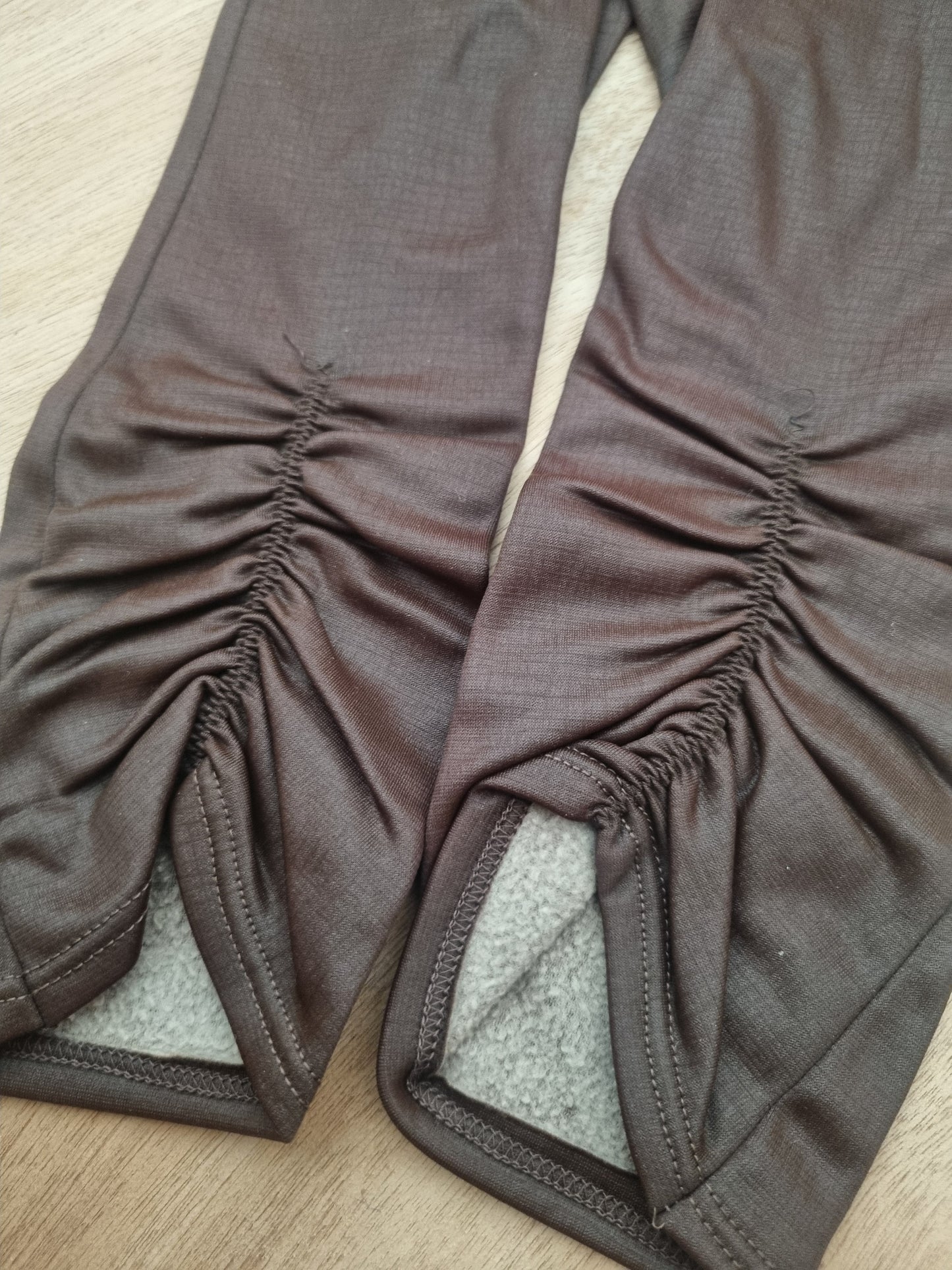 Vintage Gloves Brown Long Polymix Autumn Warms